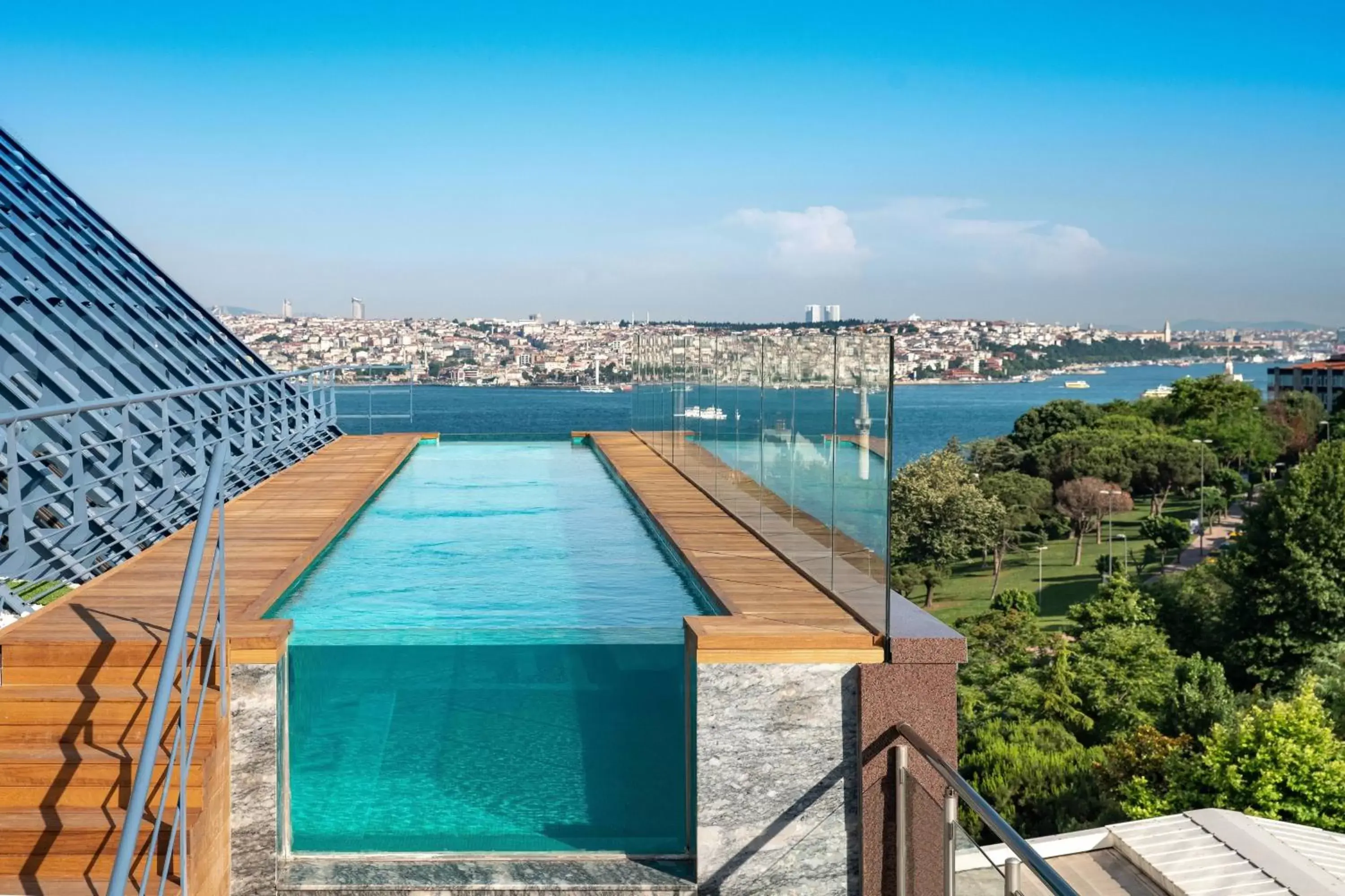 Swimming pool, Pool View in The Ritz-Carlton, Istanbul at the Bosphorus