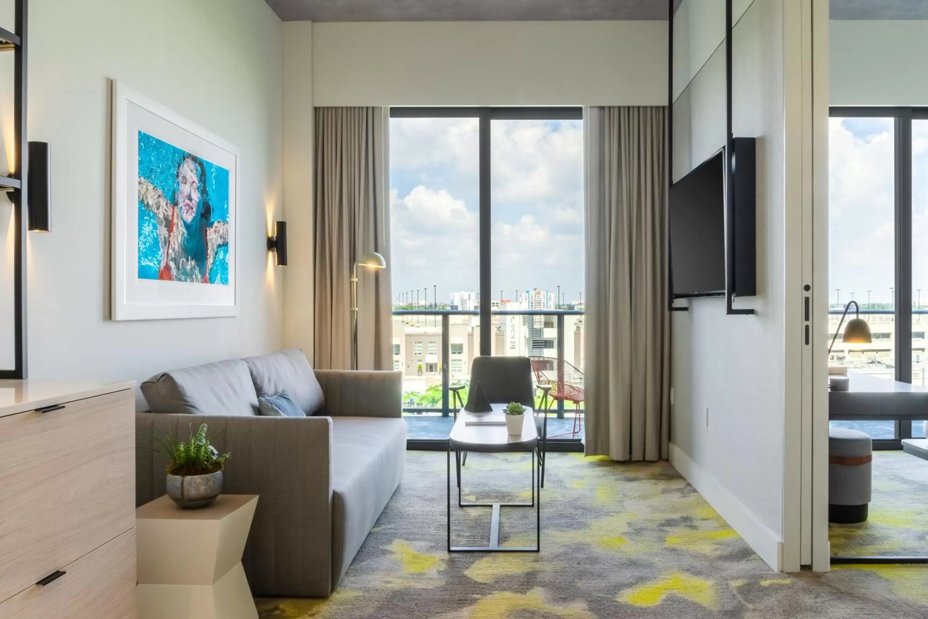 Living room, Seating Area in Hyde Suites Midtown Miami
