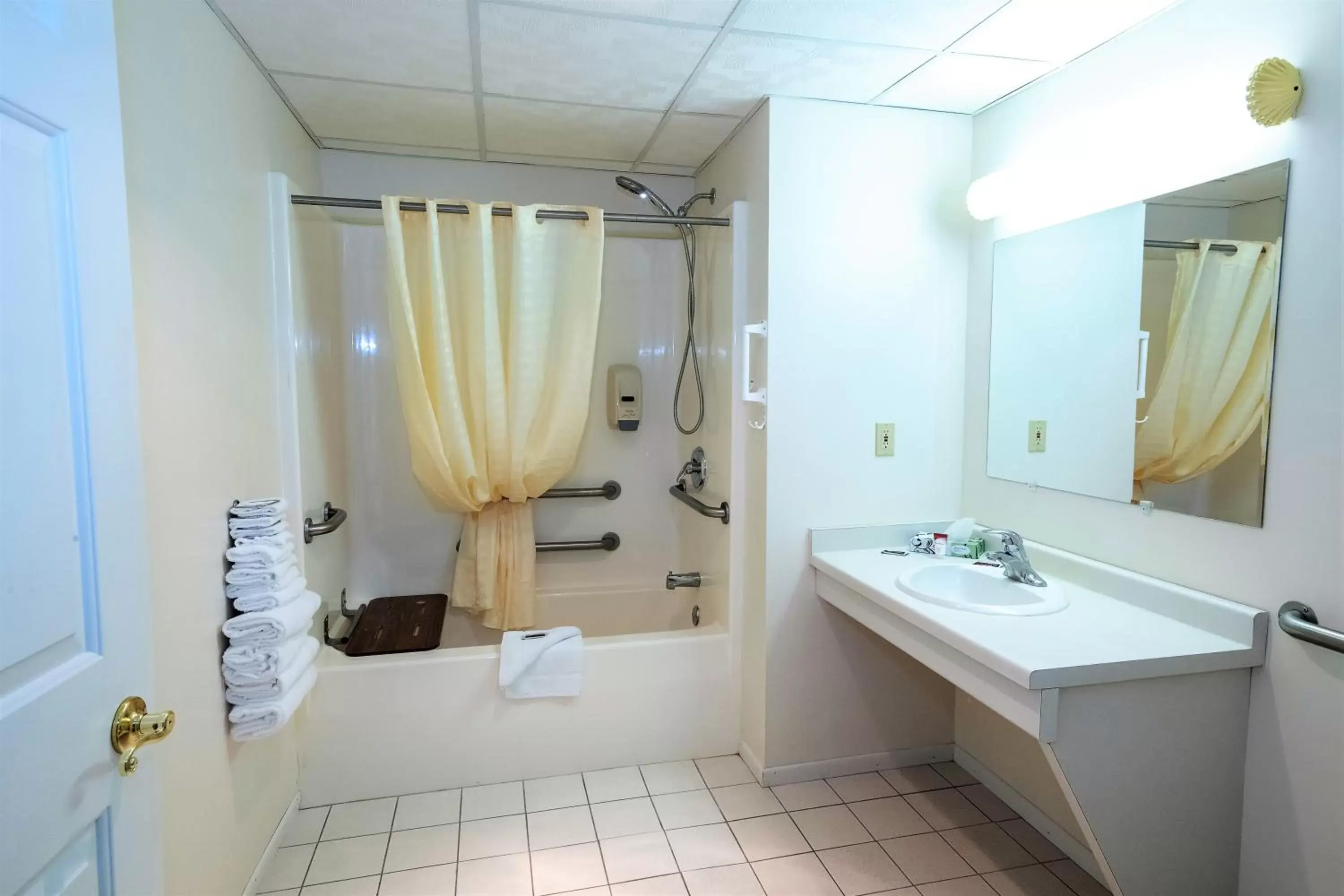 Facility for disabled guests, Bathroom in Mountain Host Motor Inn