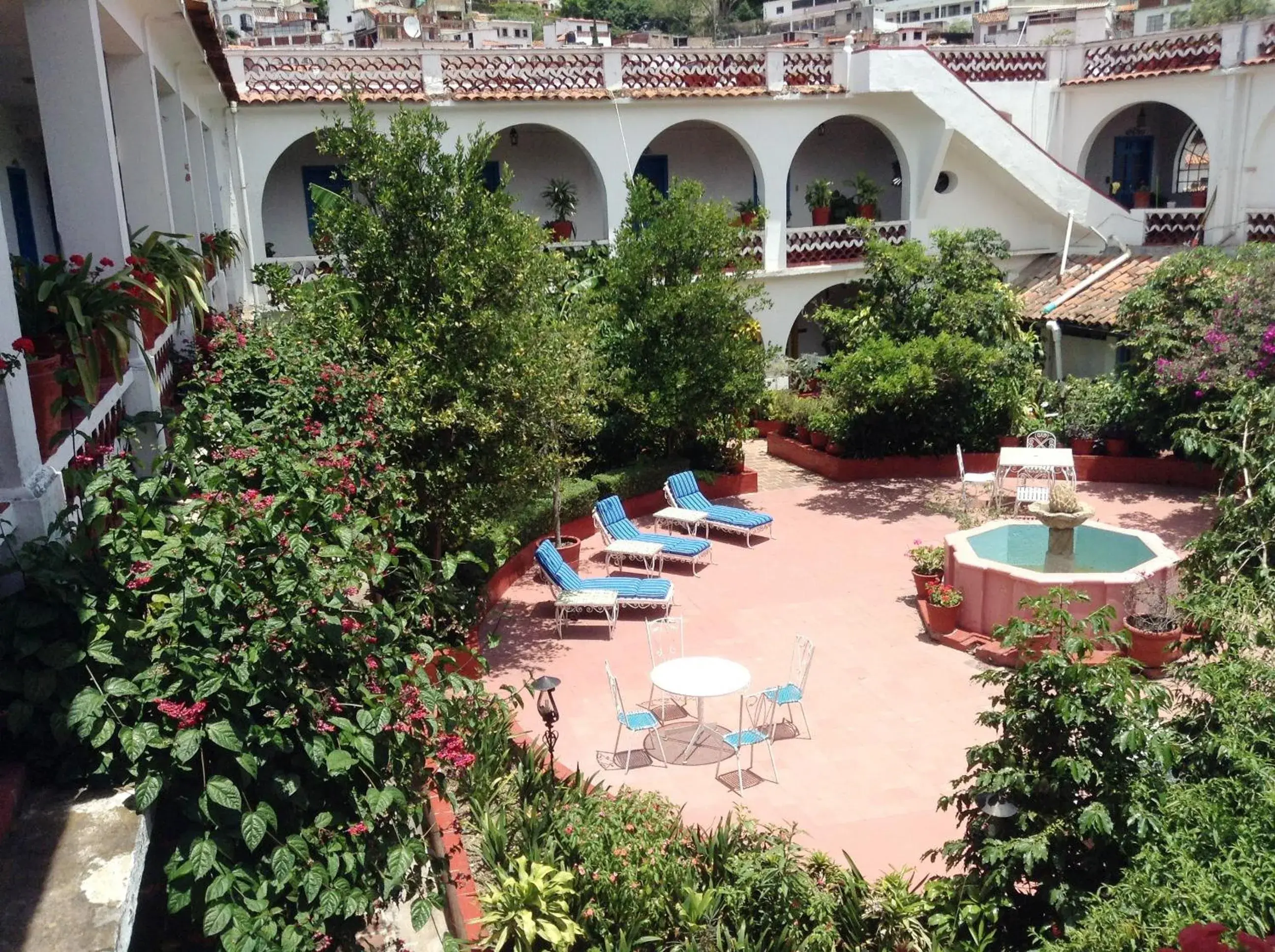 Balcony/Terrace, Pool View in Hotel Santa Prisca