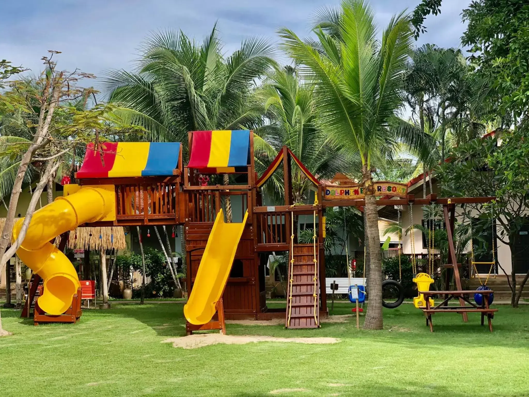 Children play ground, Children's Play Area in Dolphin Bay Beach Resort