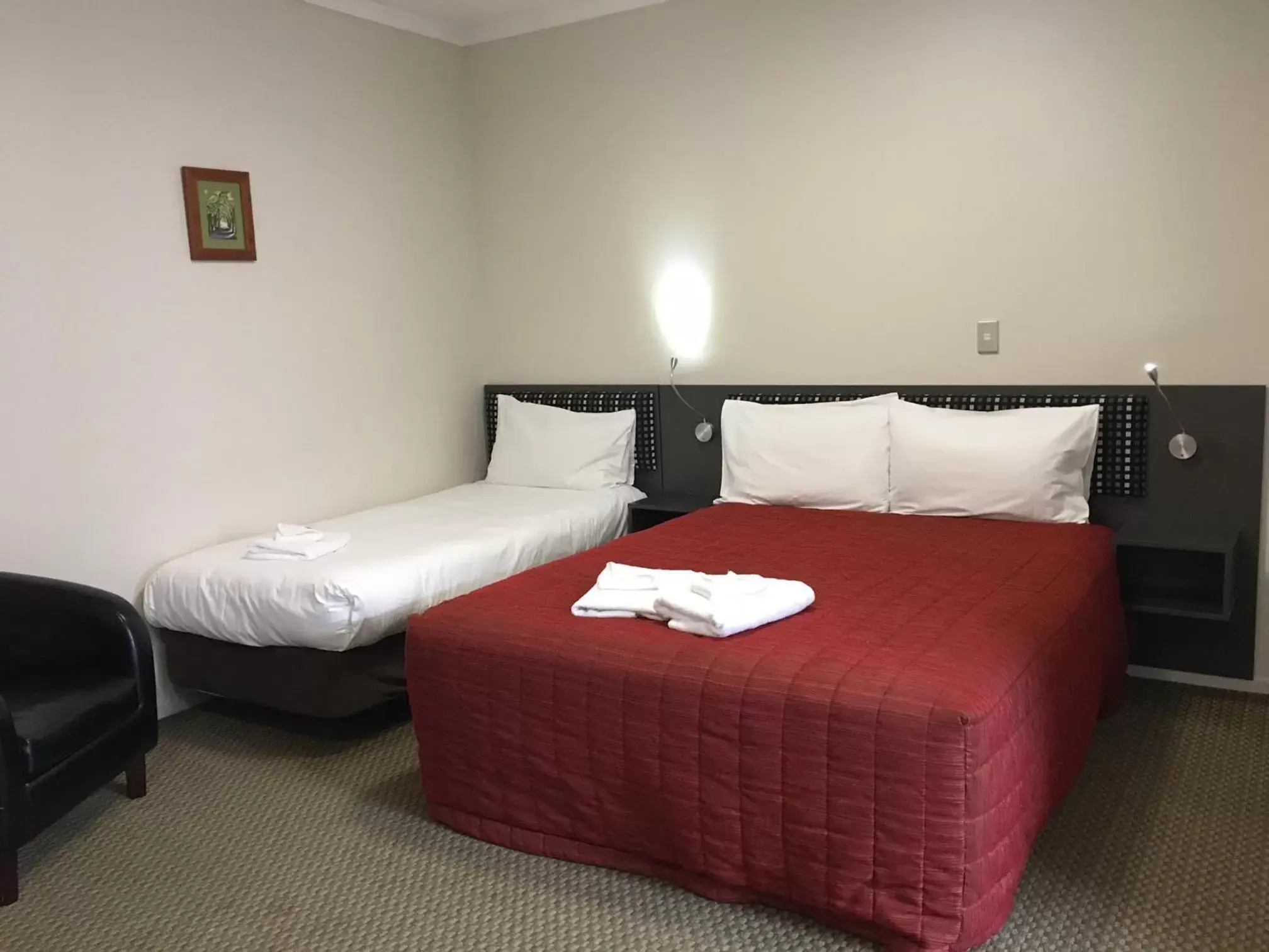 Bed in Motel on Carroll