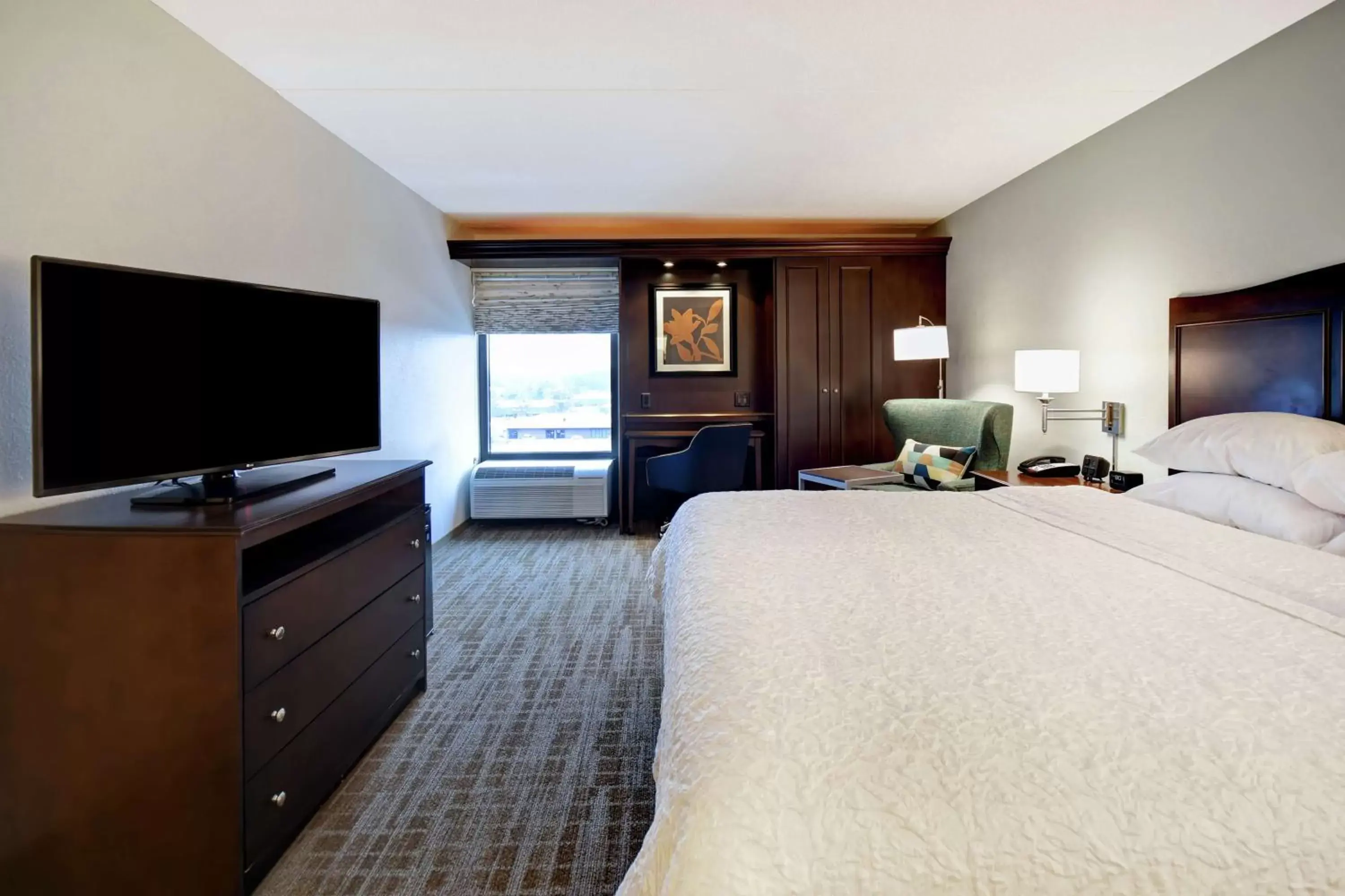 Bedroom, TV/Entertainment Center in Hampton Inn Overland Park