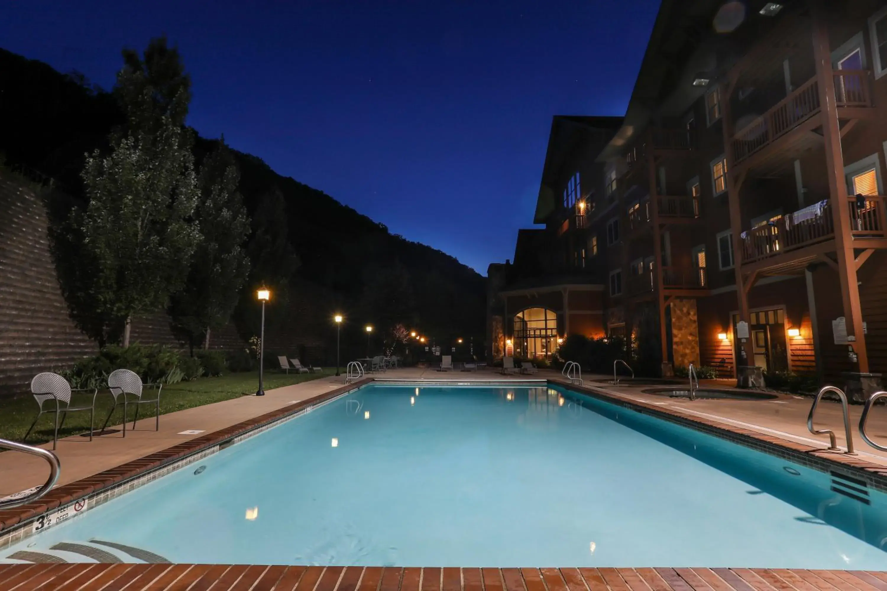 Swimming Pool in Kaatskill Mountain Club and Condos by Hunter Mountain