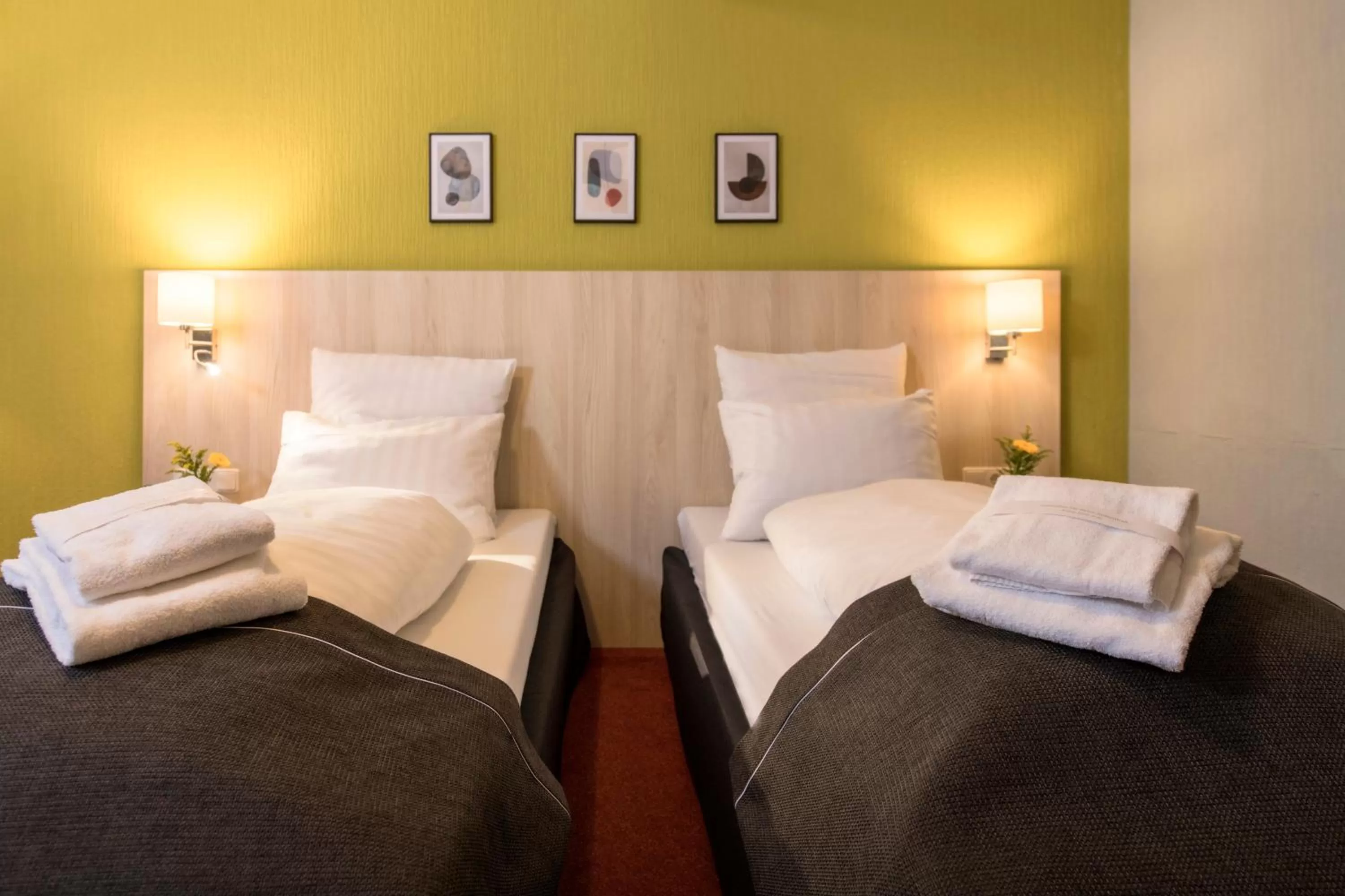 Decorative detail, Bed in City Hotel Meckenheim