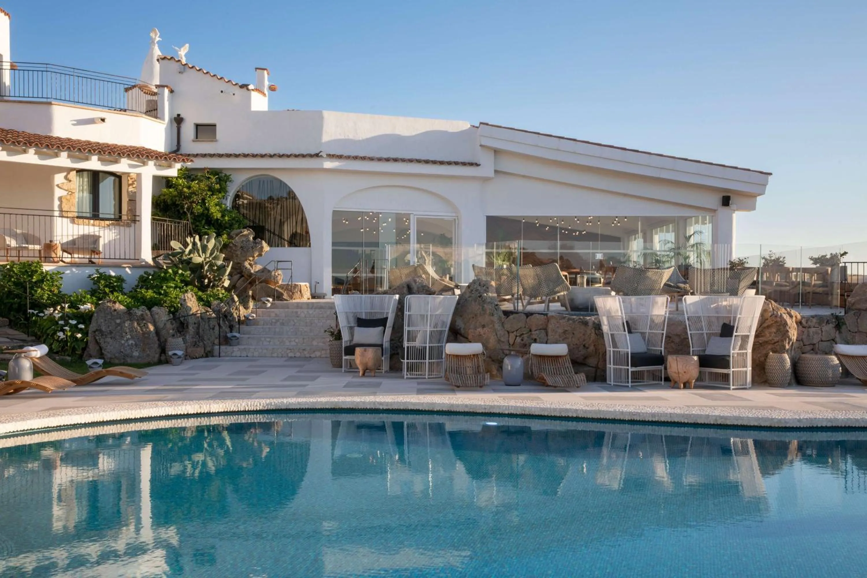 Pool view in Sulià House Porto Rotondo, Curio Collection by Hilton