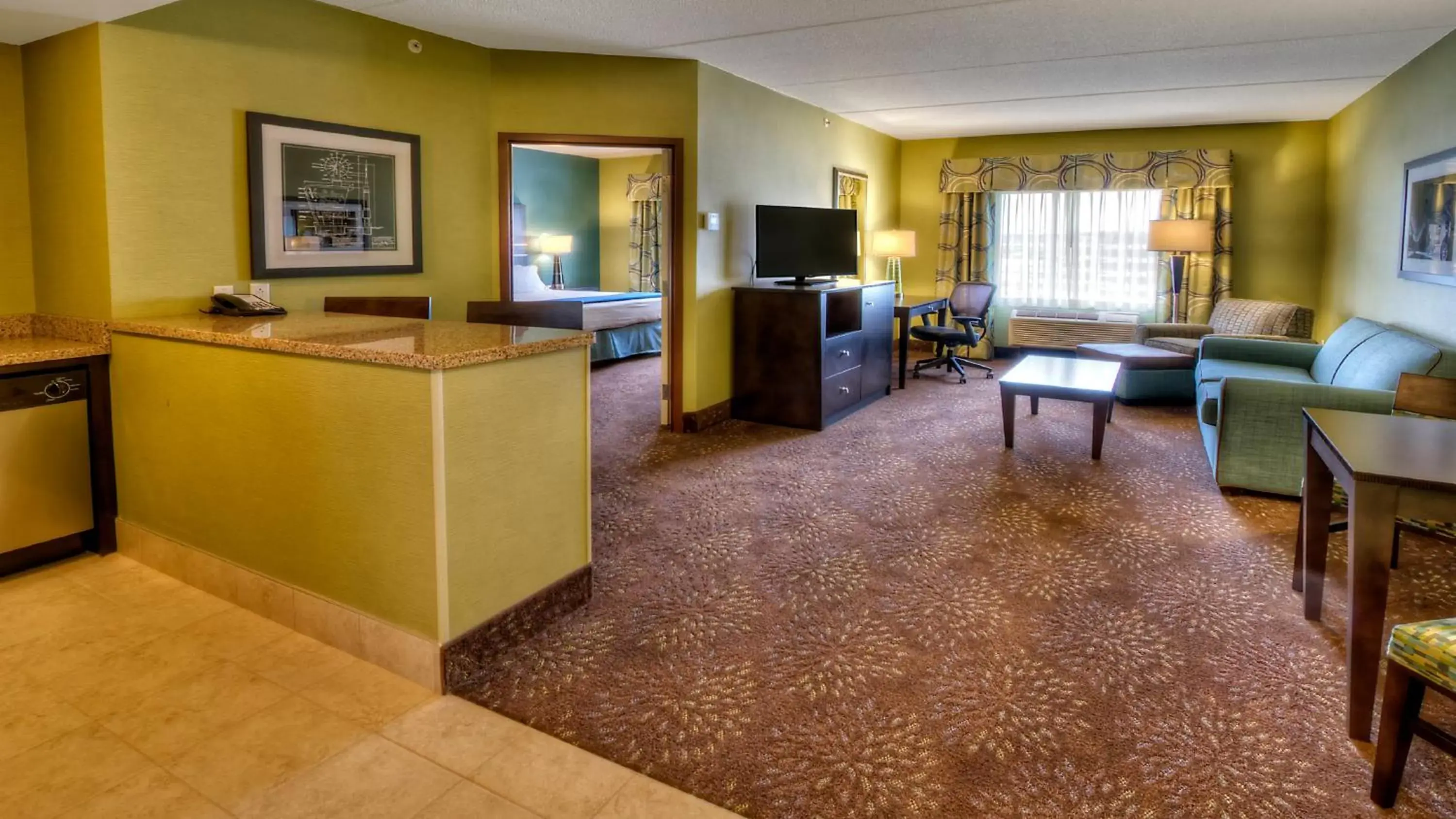 Bedroom, Lobby/Reception in Holiday Inn Express & Suites Pittsburgh SW/Southpointe, an IHG Hotel