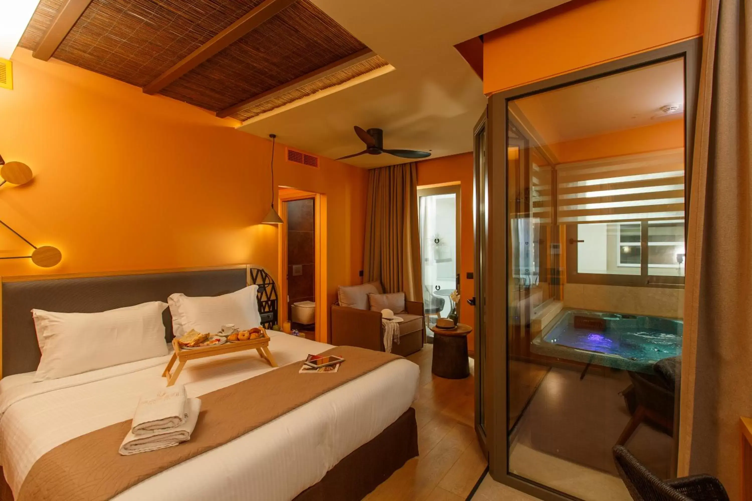 Bed in Palmera Beach Hotel & Spa - Adults Only