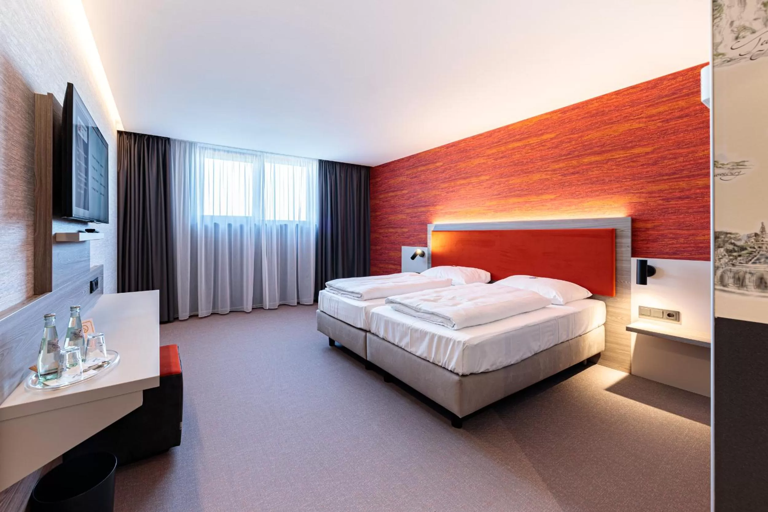 Bed in Hotel am Rüssel