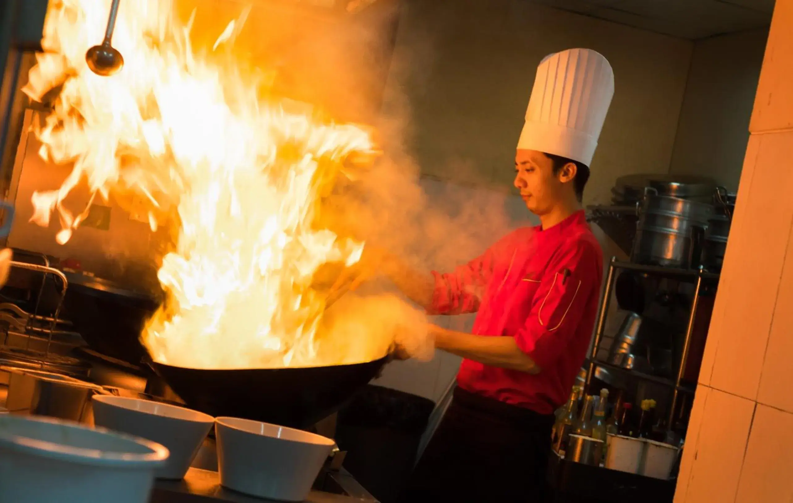 Communal kitchen, Staff in Best Western Papilio Hotel