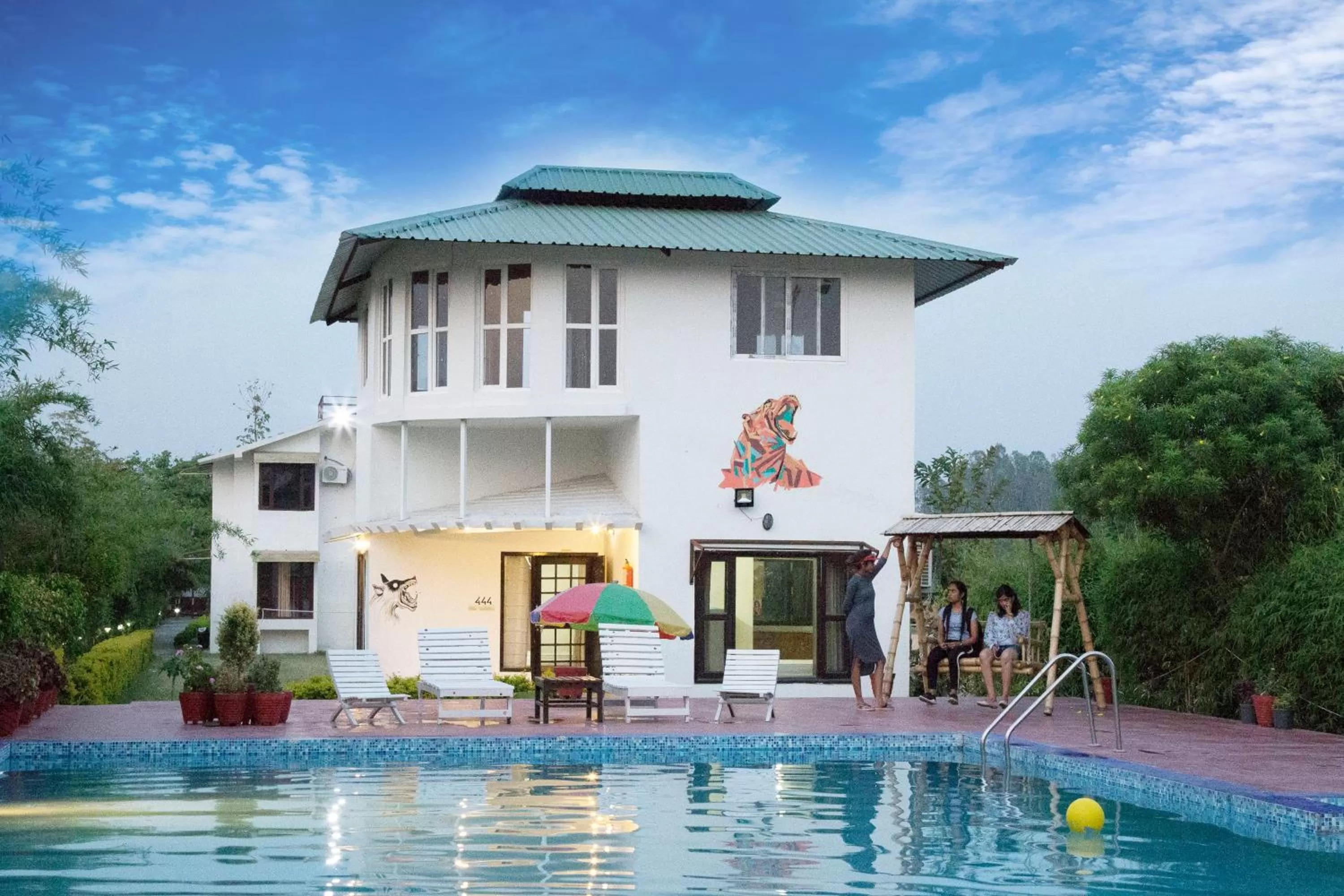 Swimming pool in Corbett Treat Resort By Atya Hotels