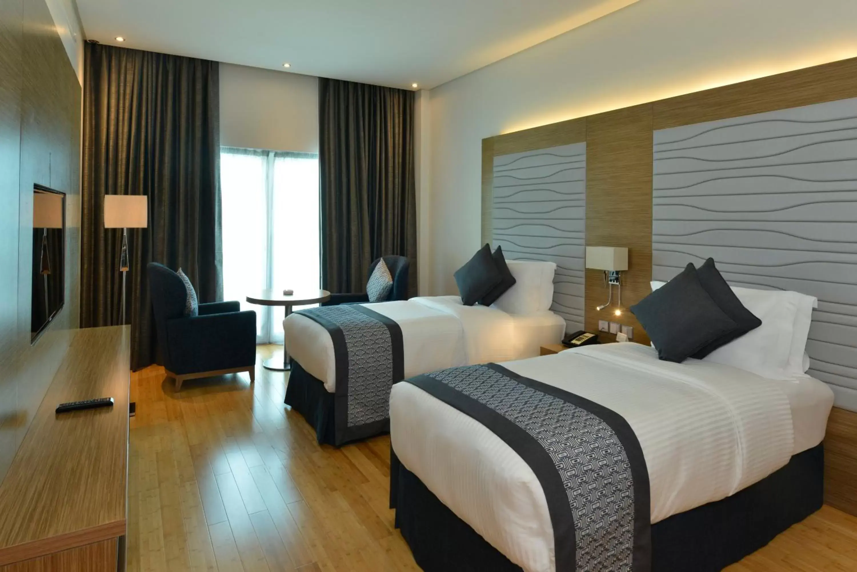 Twin Room - Disability Access in Ramada Resort by Wyndham Manama Seef Twin Room - Disability Access in Ramada Resort by Wyndham Manama Seef
