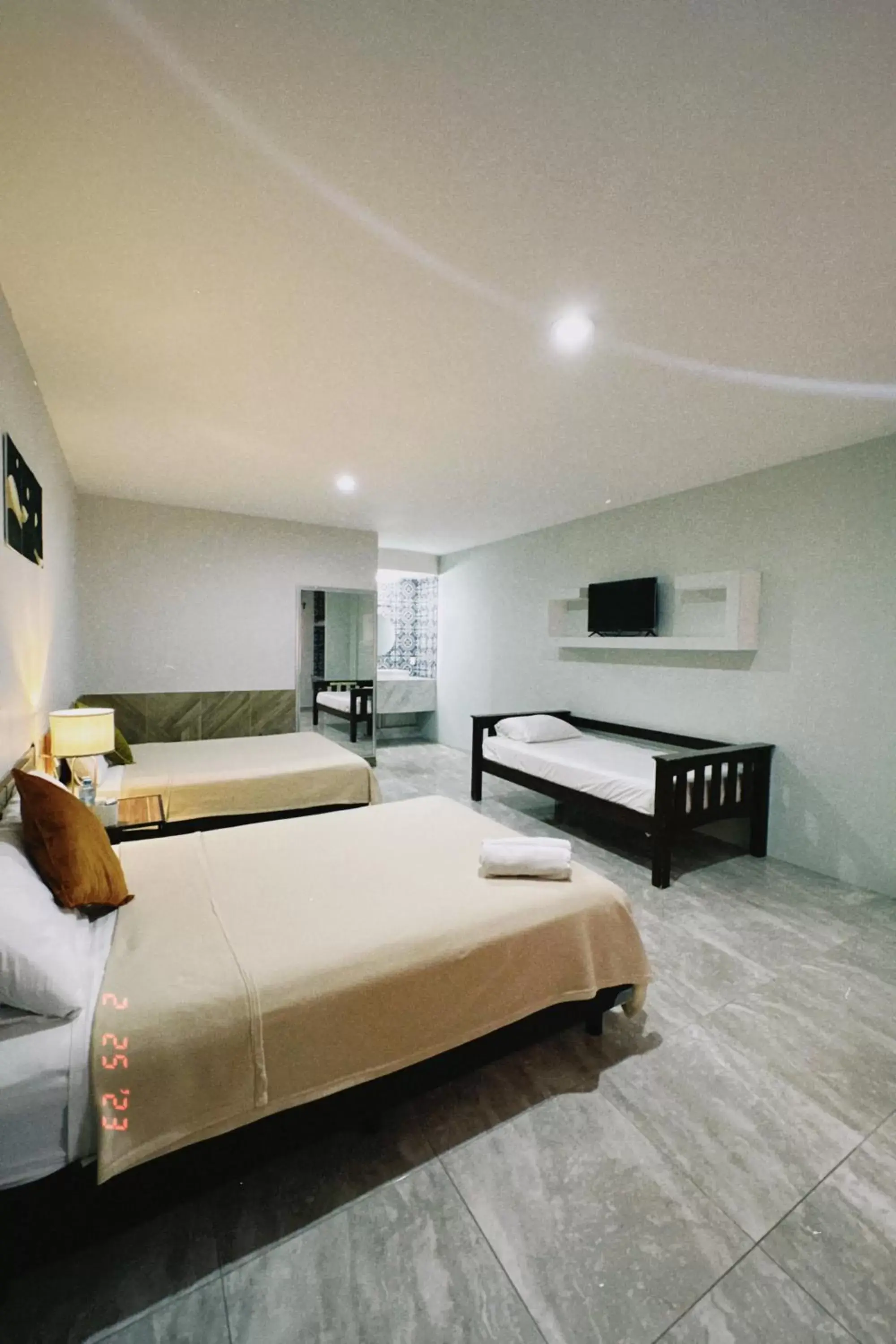 Bed in Hotel Awazul Bacalar