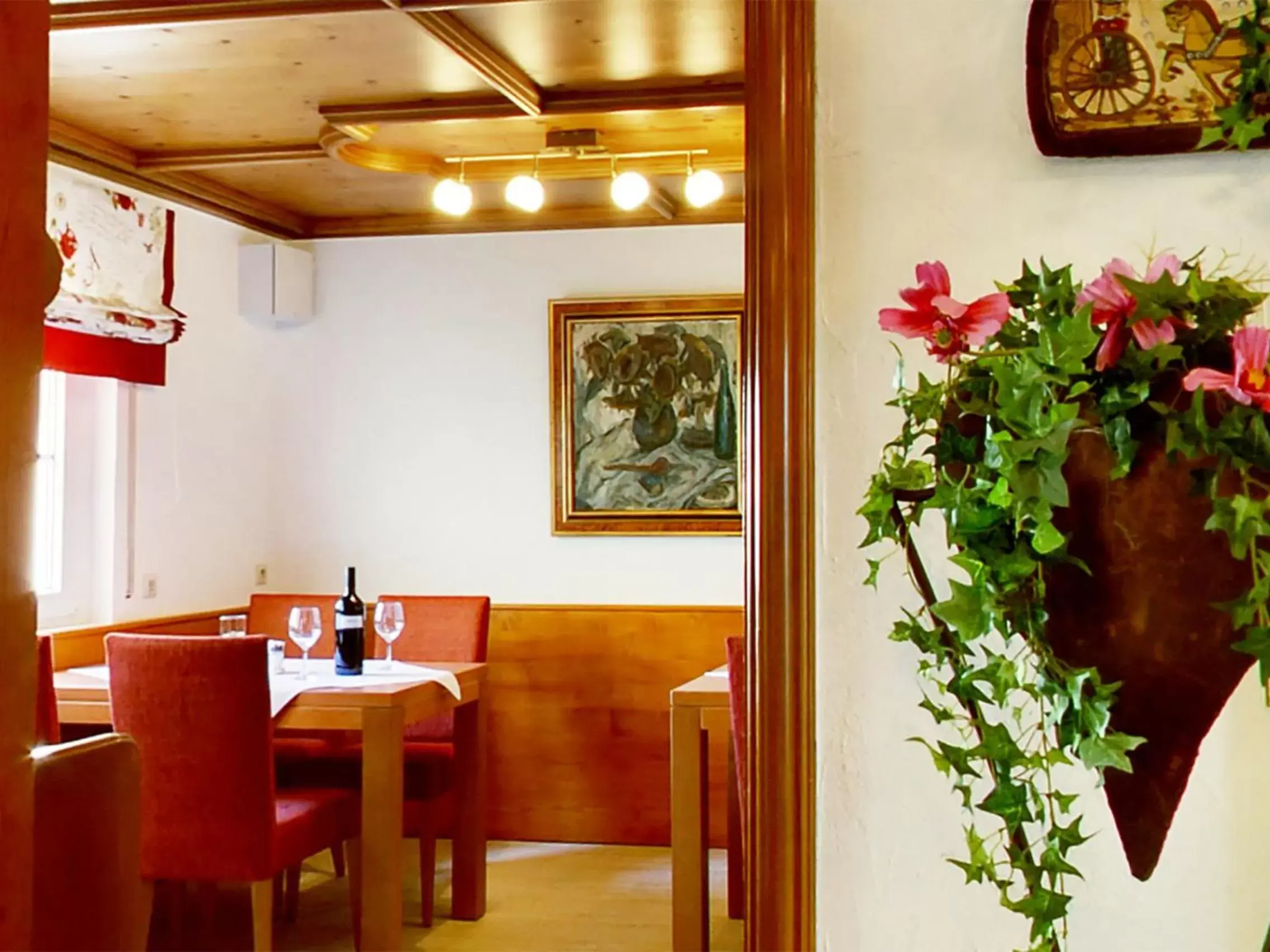 Lobby or reception, Restaurant/Places to Eat in Hotel Garni in der Breite