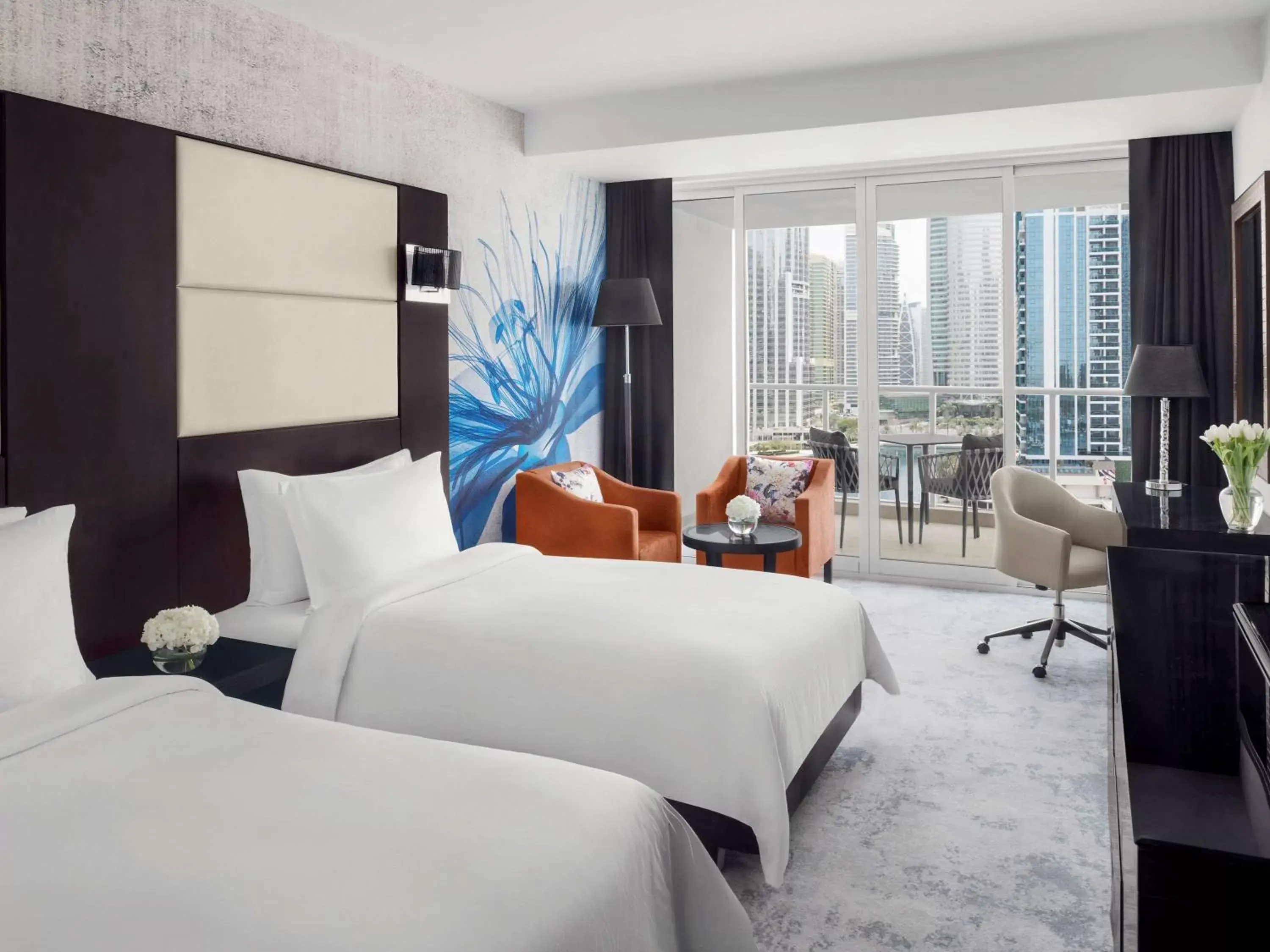 Bedroom in Mövenpick Hotel Jumeirah Lakes Towers Dubai