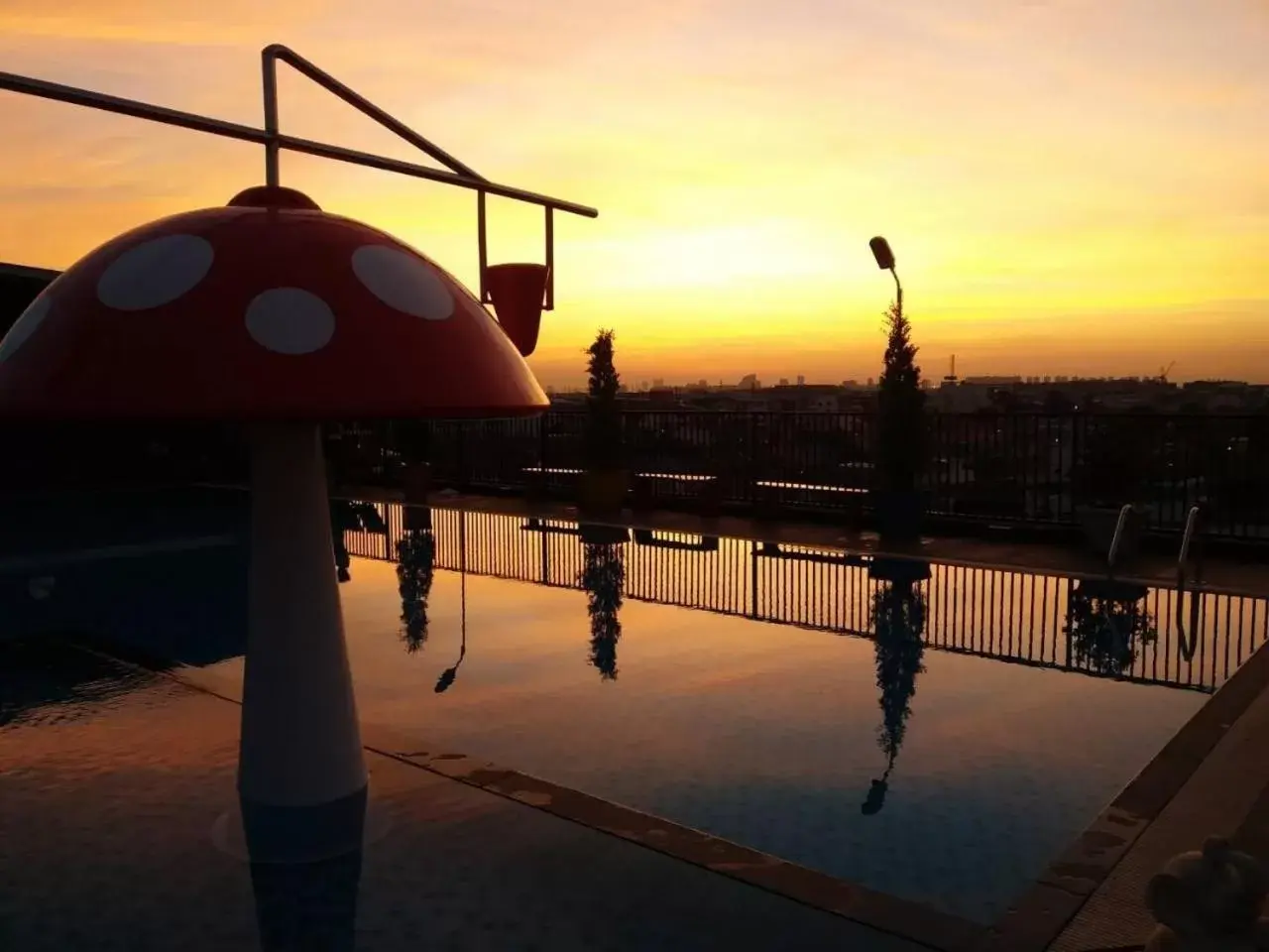 Swimming pool, Sunrise/Sunset in B-your home Hotel Donmueang Airport Bangkok -SHA Certified SHA Plus
