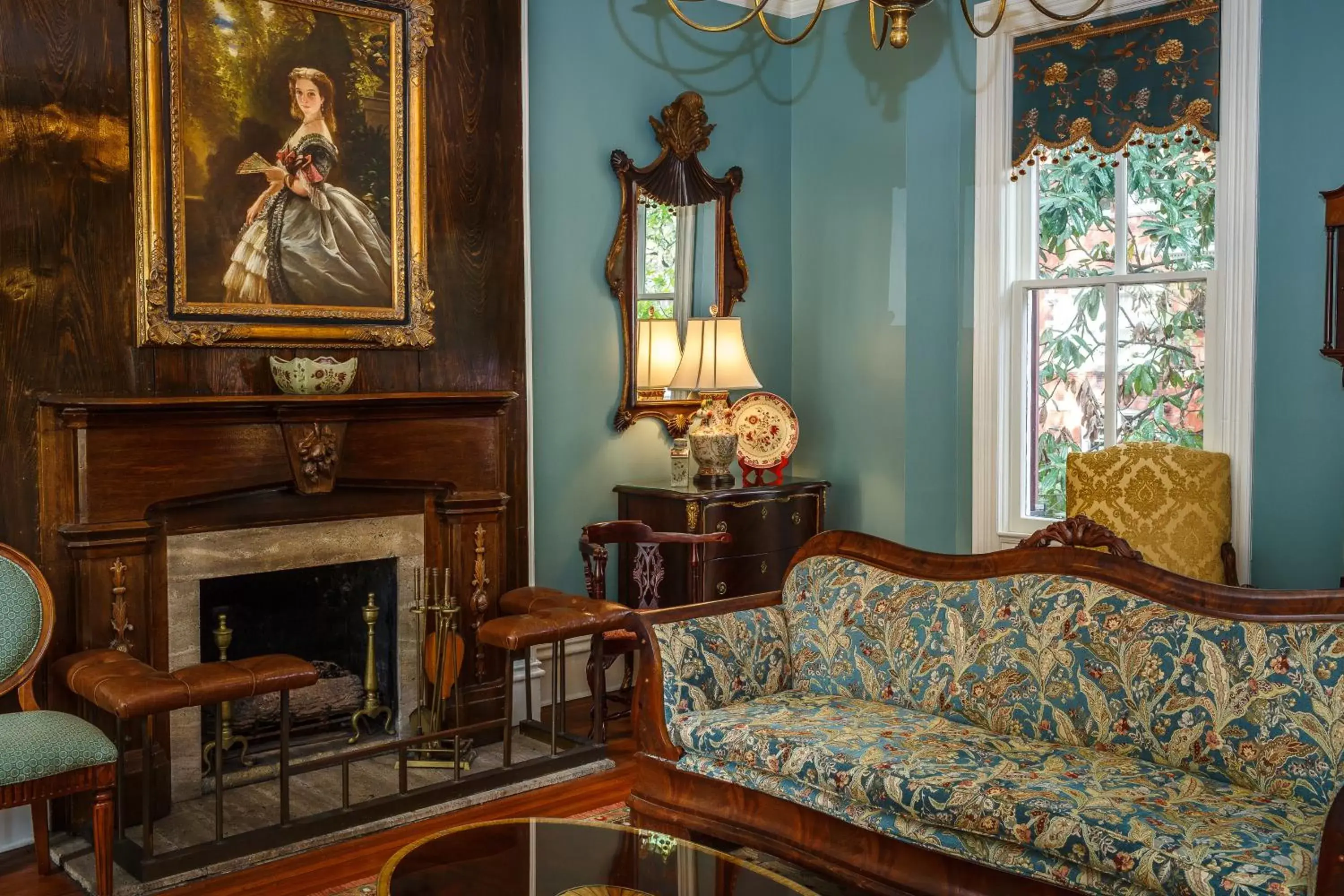 Library, Seating Area in Eliza Thompson House, Historic Inns of Savannah Collection