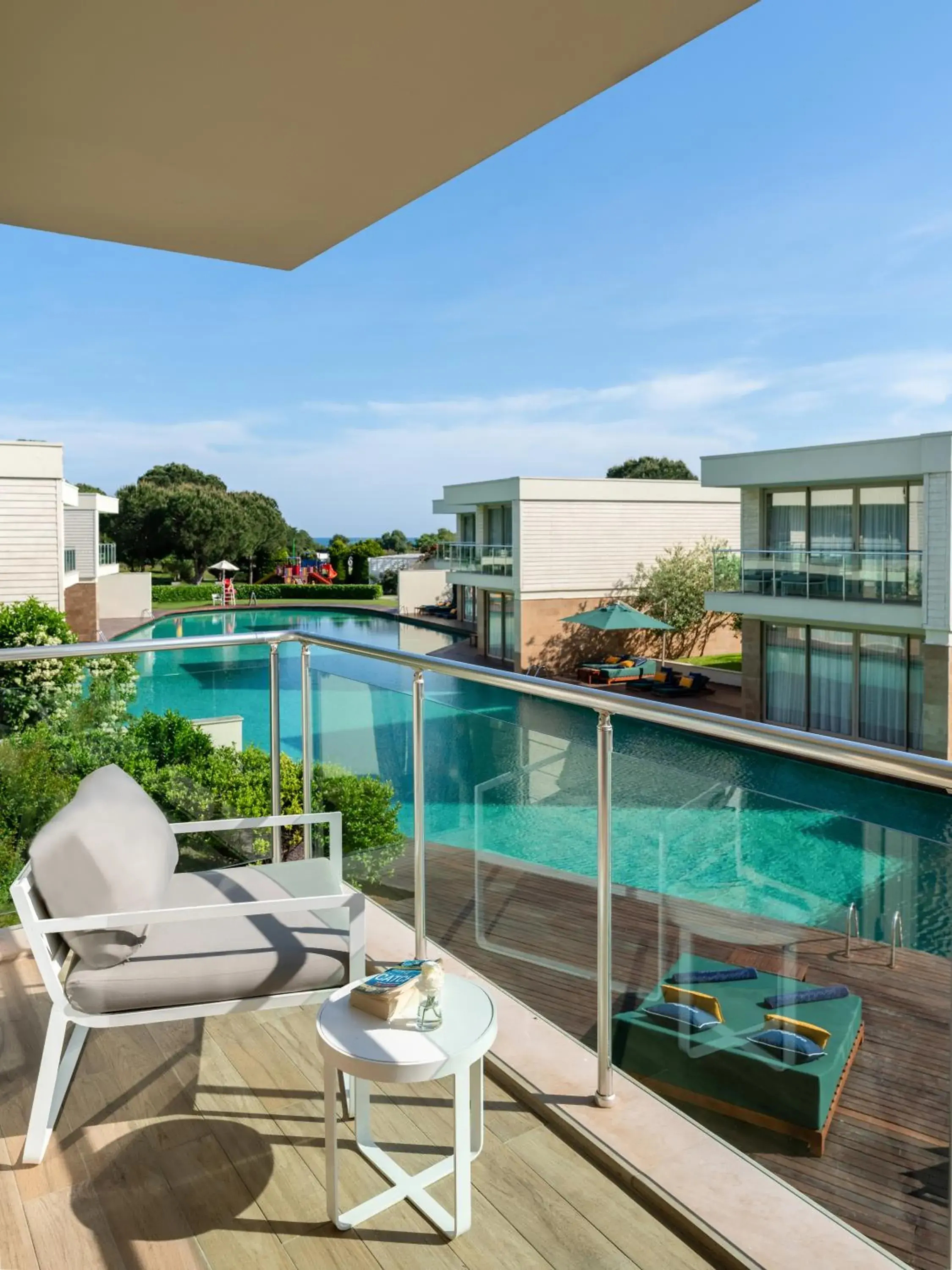 Balcony/Terrace, Swimming Pool in Rixos Premium Belek Hotel