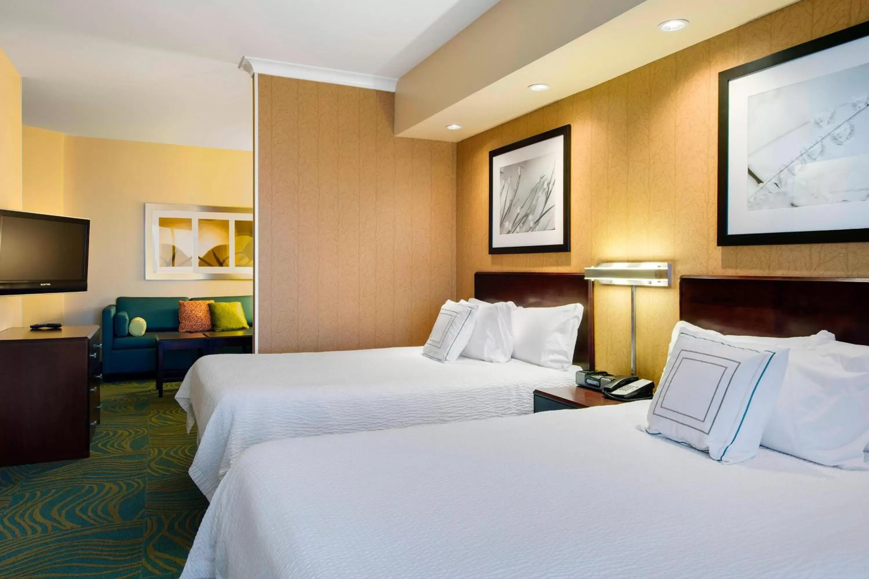 Bedroom, Bed in SpringHill Suites by Marriott Omaha East, Council Bluffs, IA