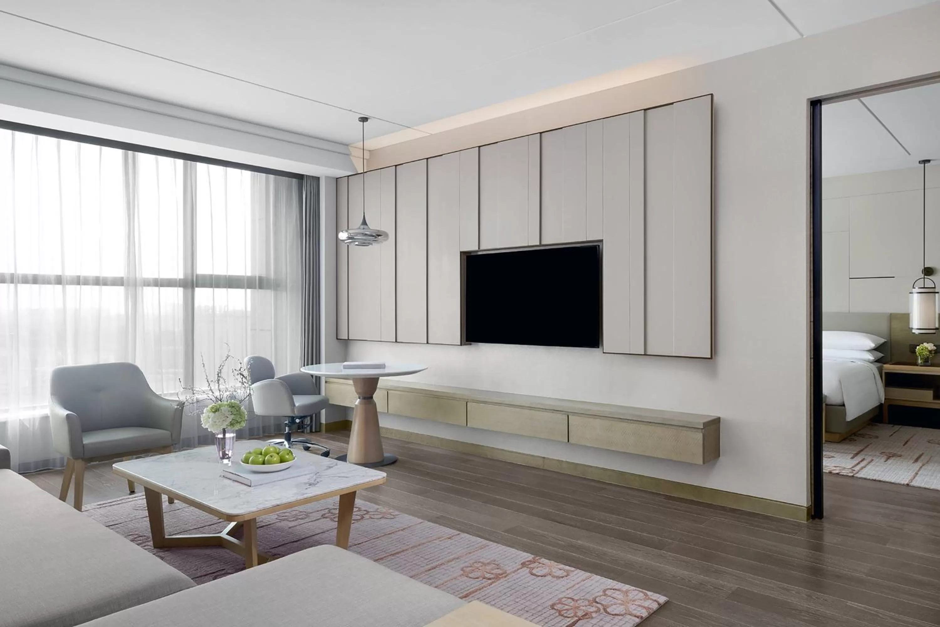 Living room in Shanghai Marriott Hotel Kangqiao