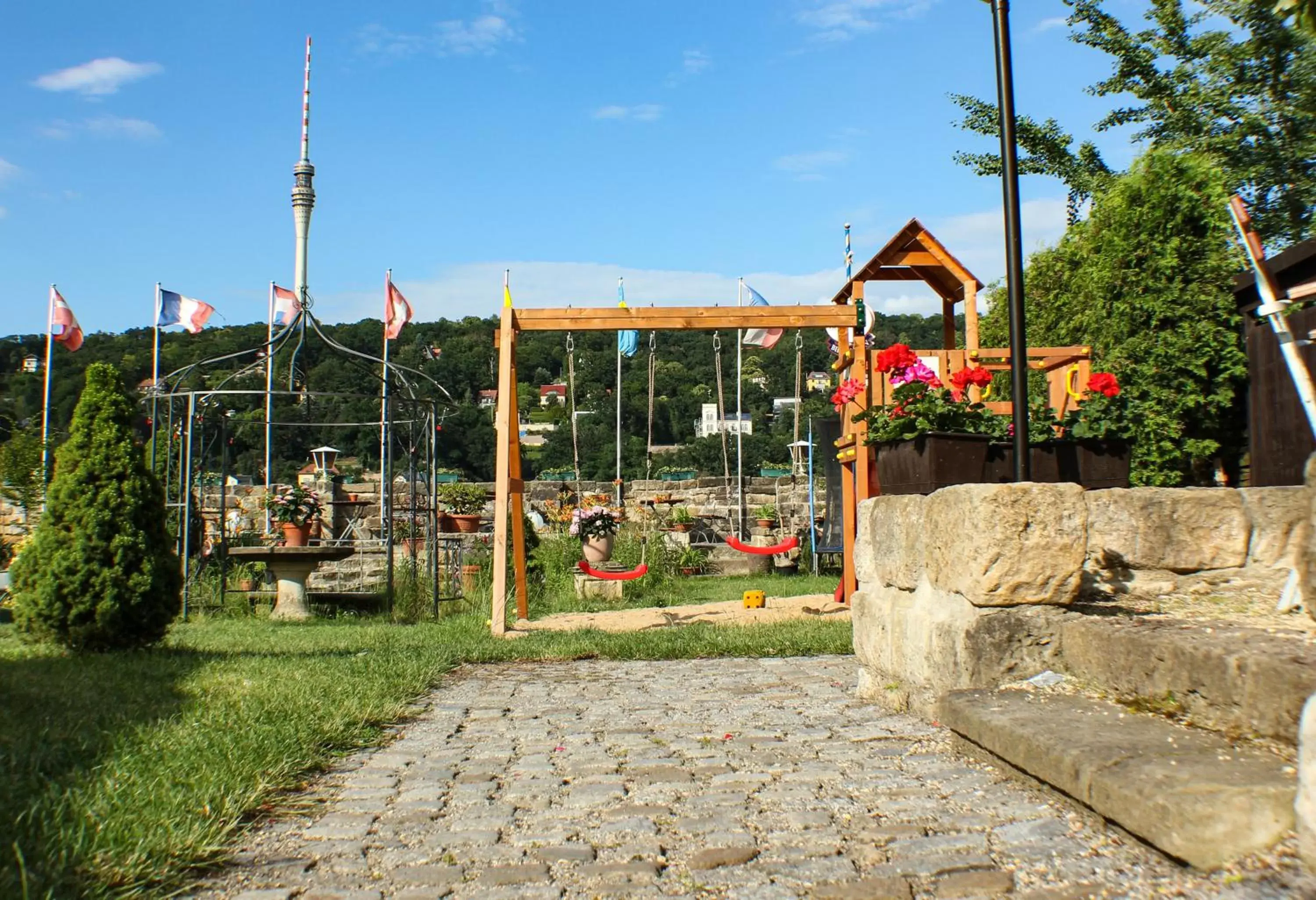 Children play ground in Hotel Alttolkewitzer Hof