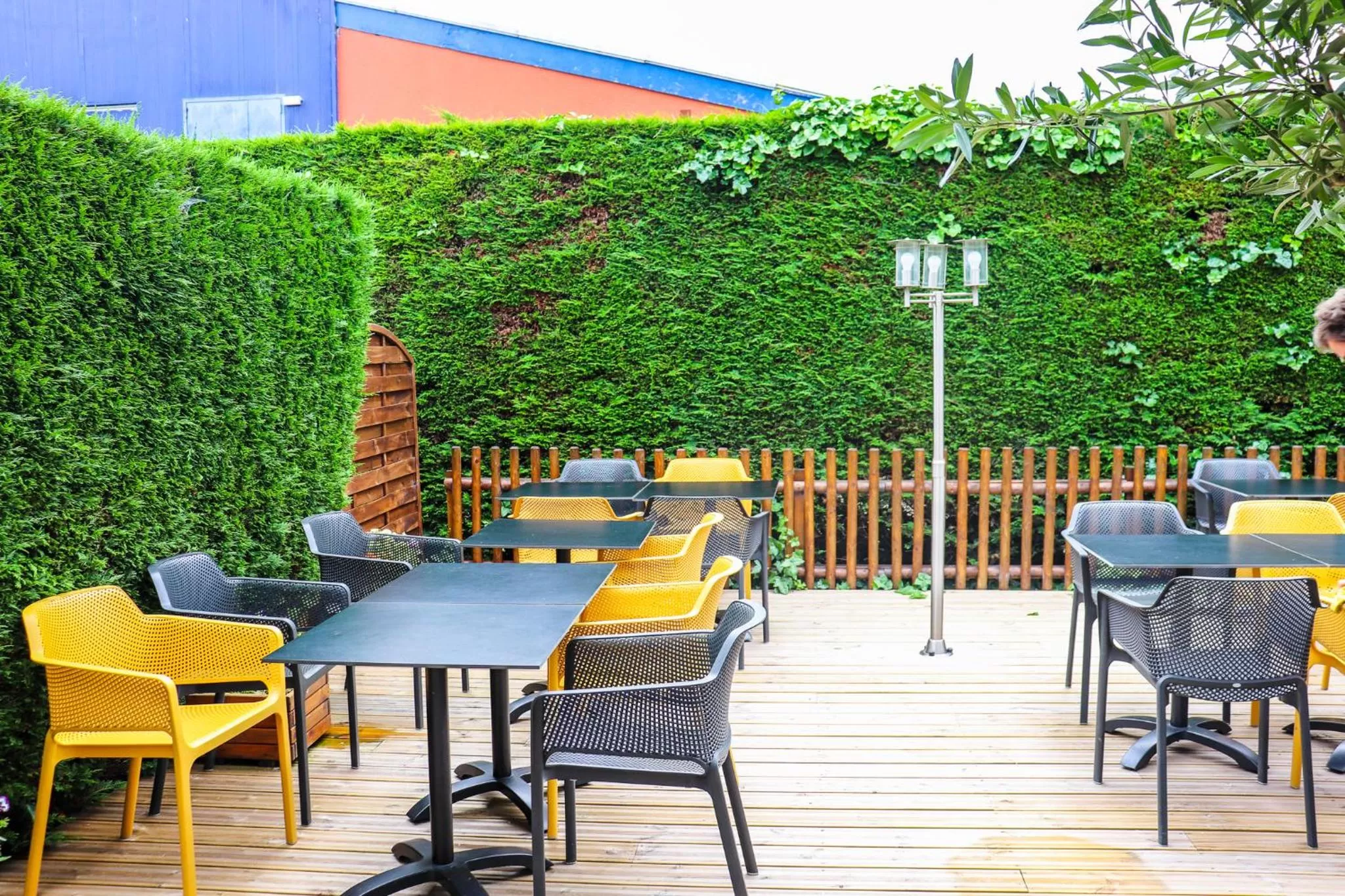 Patio in ibis Calais Car Ferry