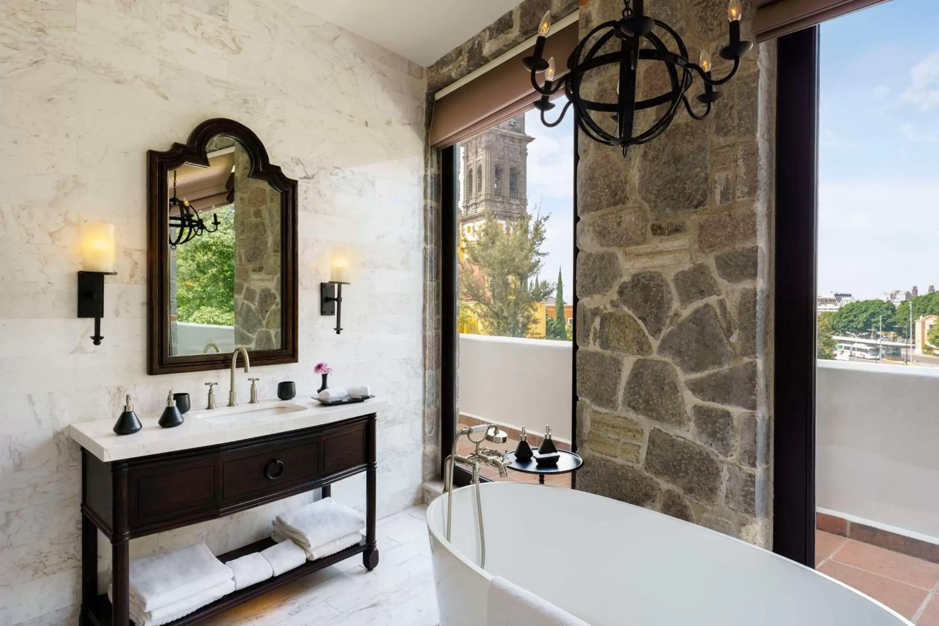 Bathroom in Banyan Tree Puebla