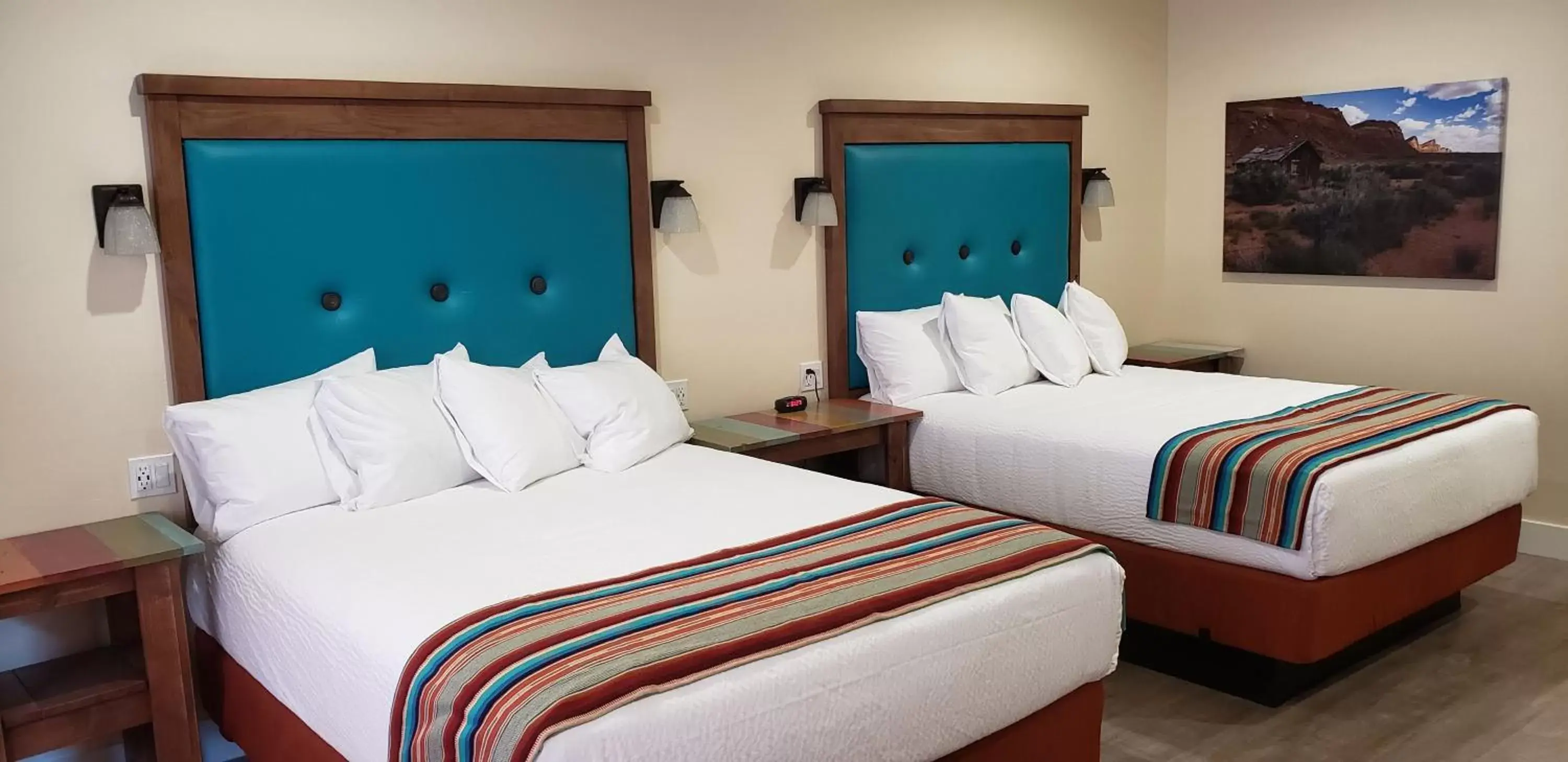 Bed in Bluff Dwellings Resort