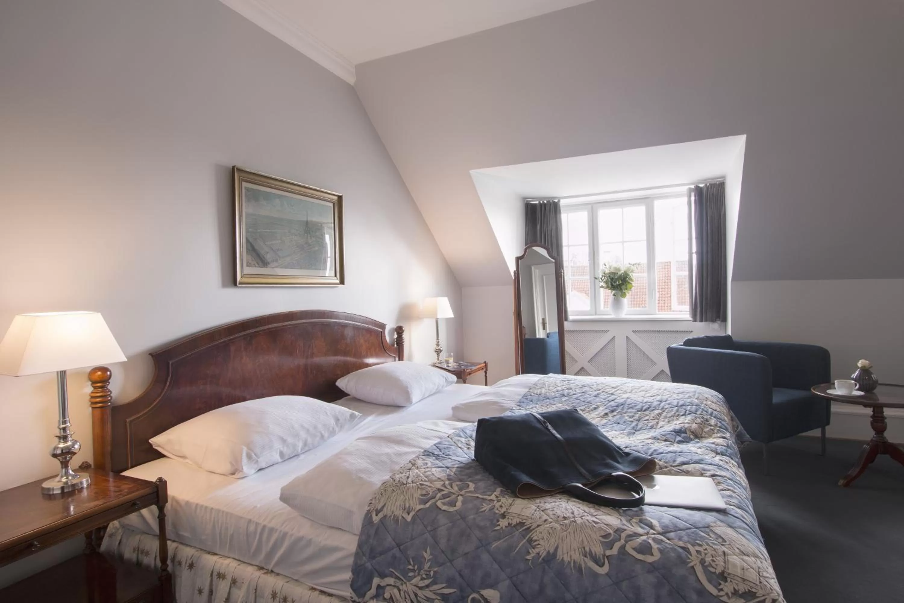 Bed in Hotel Fredensborg Store Kro