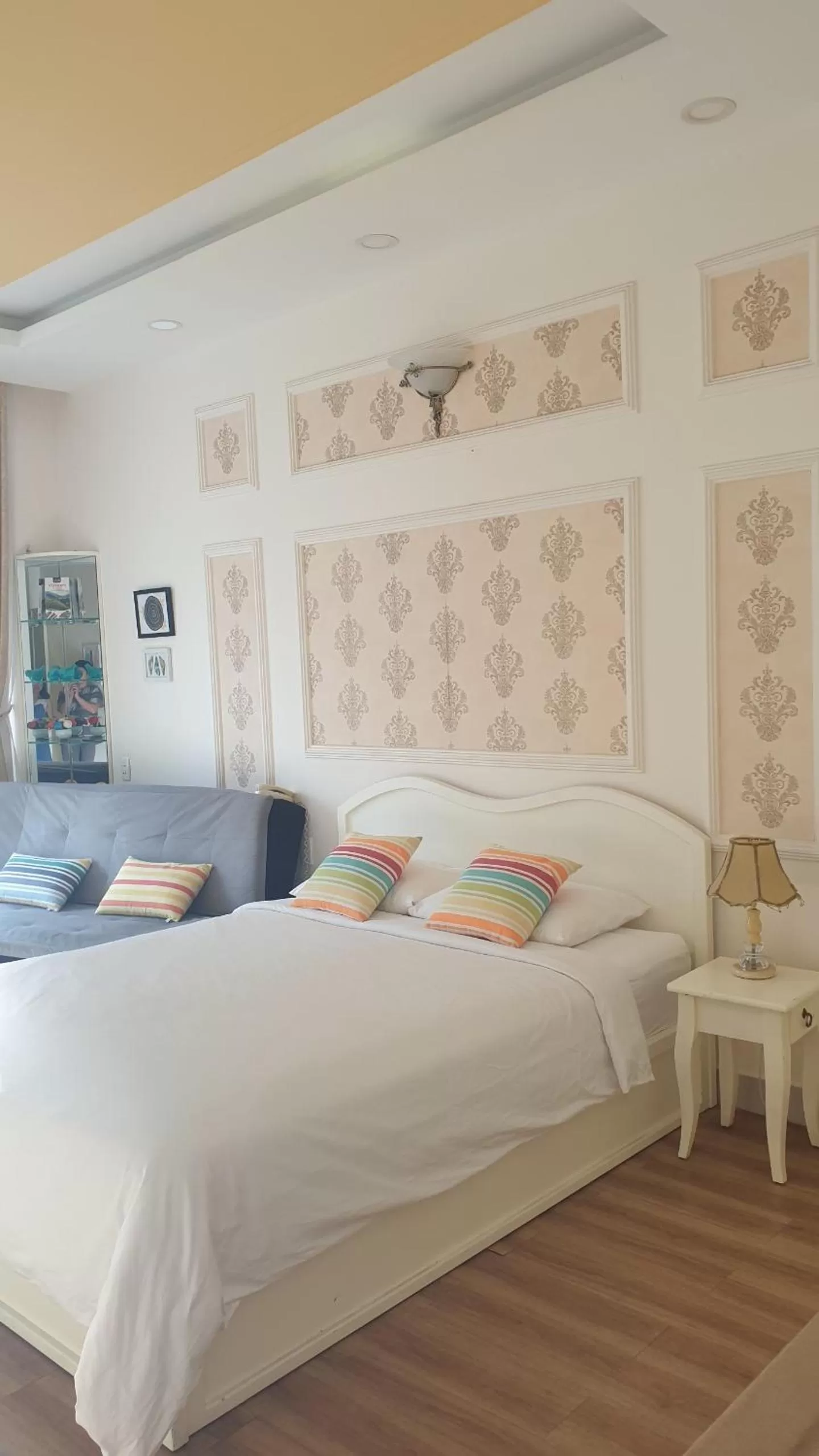 Bed in Chez Lotus Rose