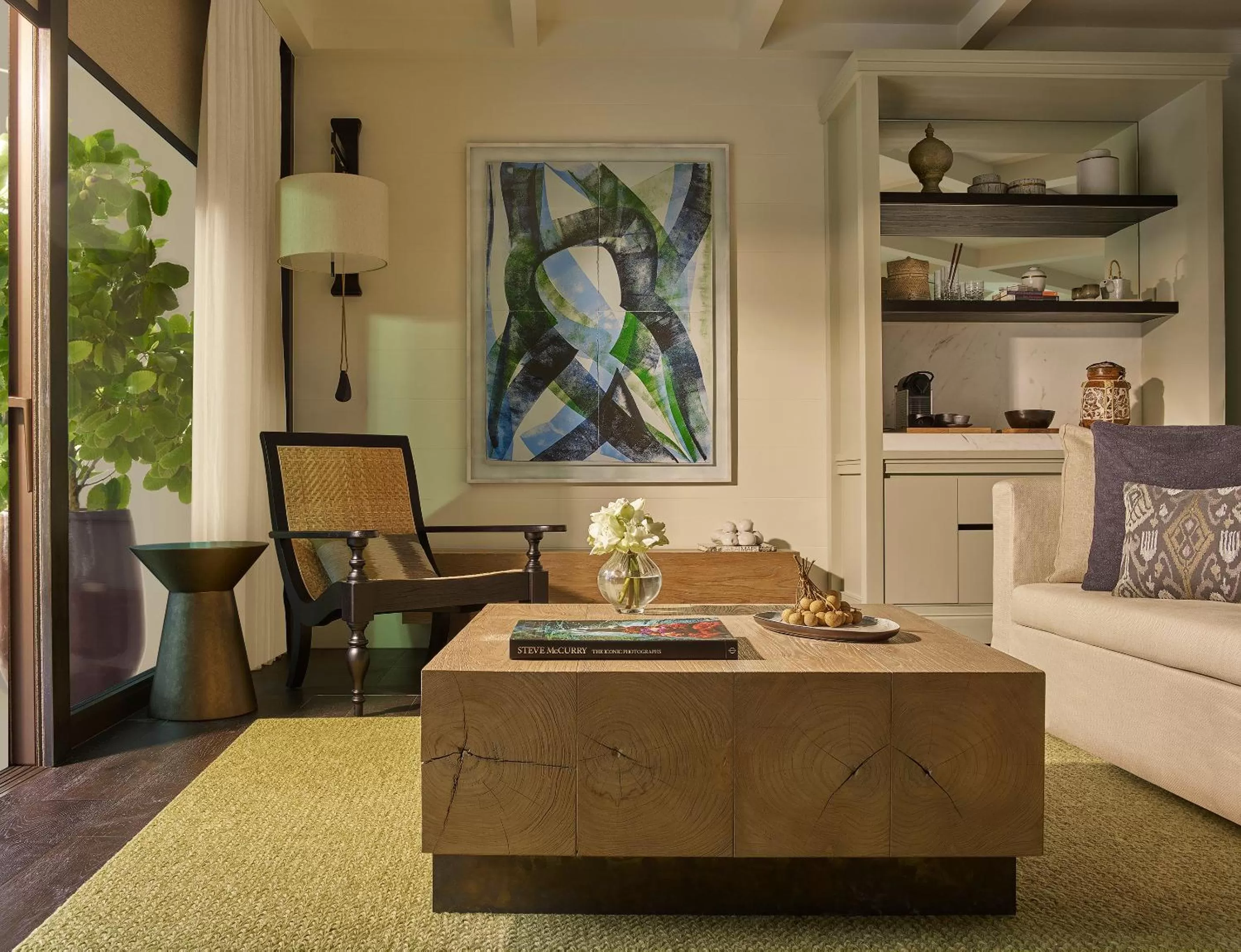 Living room in Rosewood Phuket