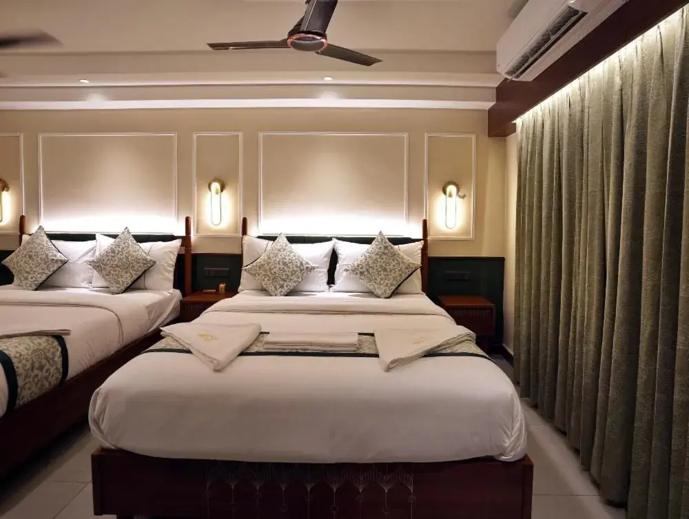 Bed in Hotel Sonar Bangla Puri