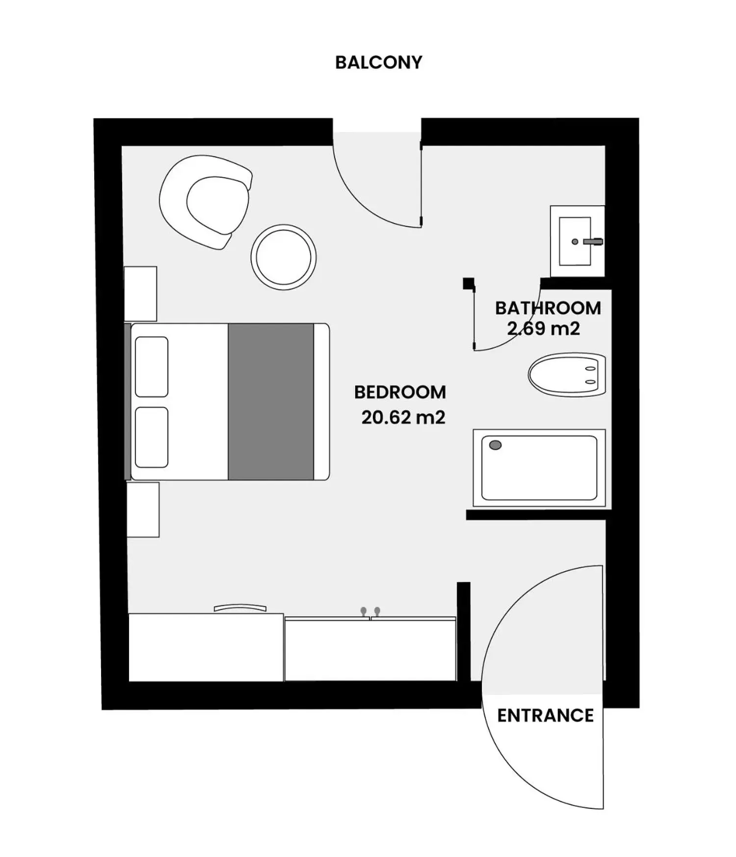 Double Room with Balcony in Hotel Bohinj Double Room with Balcony in Hotel Bohinj