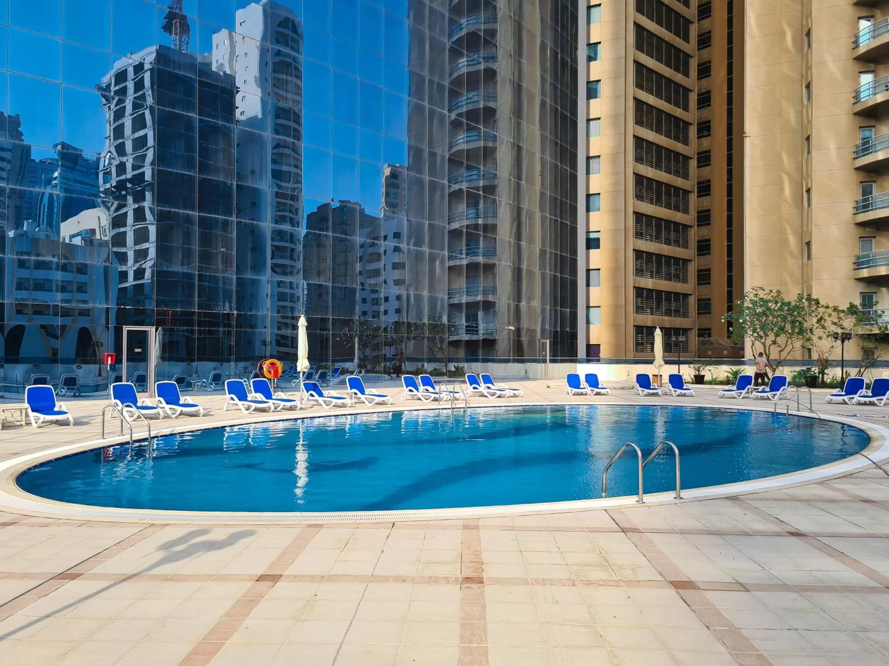 Pool view in Corniche Hotel Sharjah