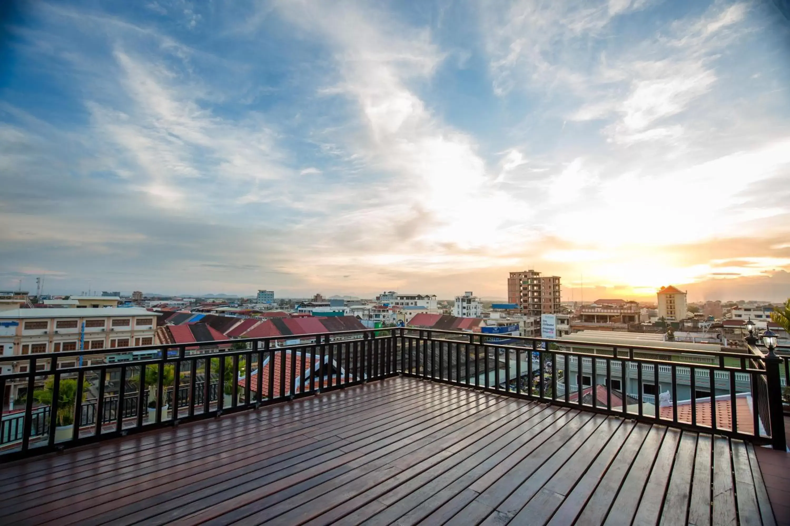 City view, Balcony/Terrace in Seng Hout Hotel