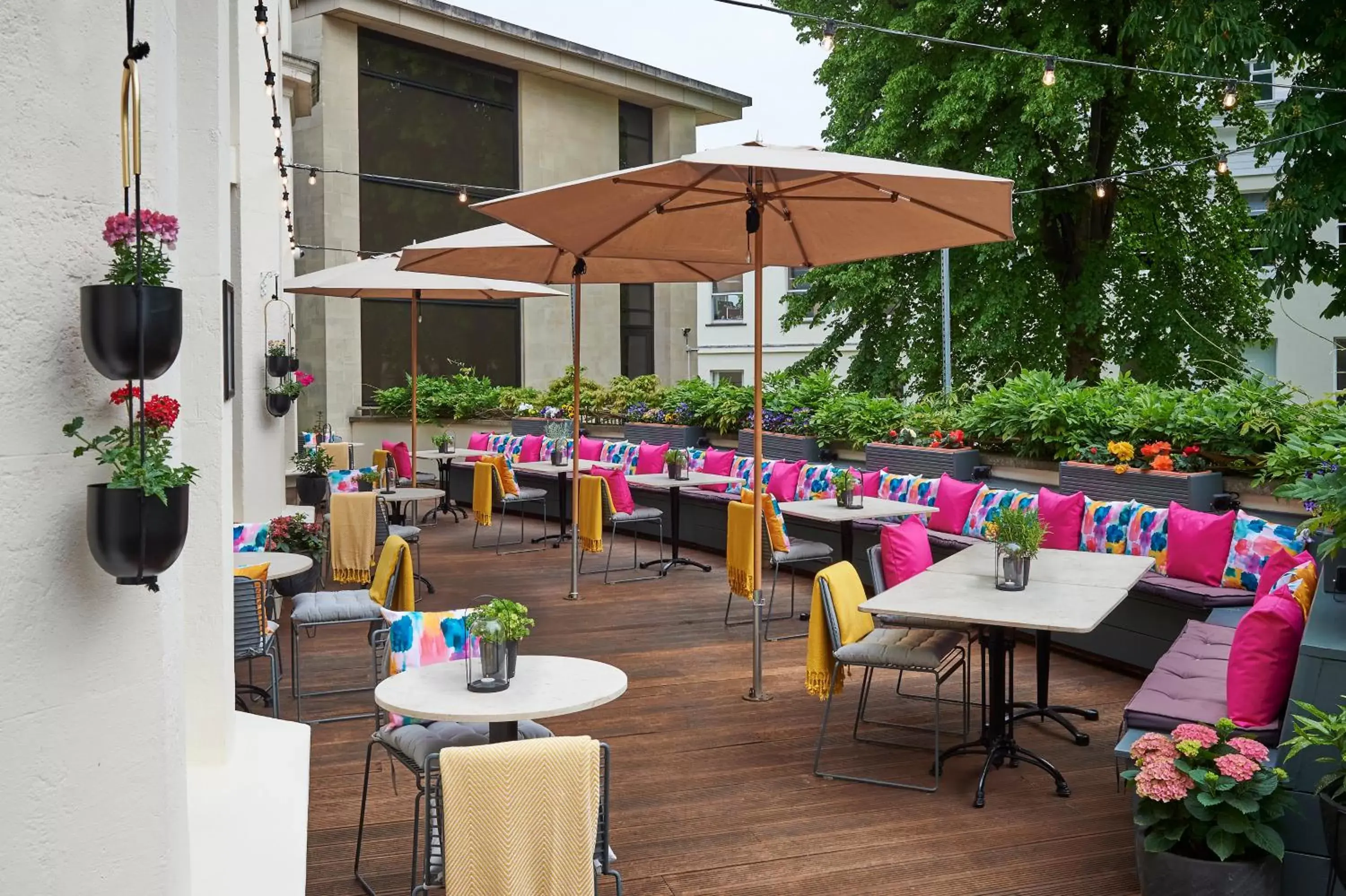 Balcony/Terrace, Restaurant/Places to Eat in Malmaison Cheltenham