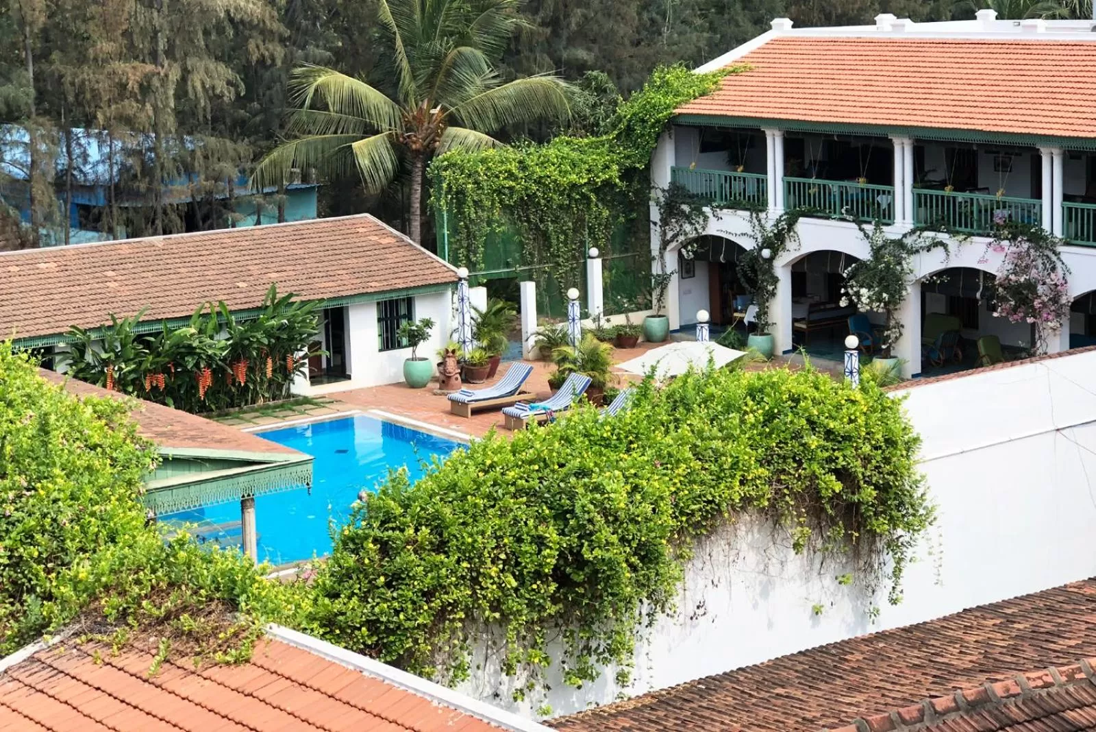 Pool view in The Bangala Chettinad