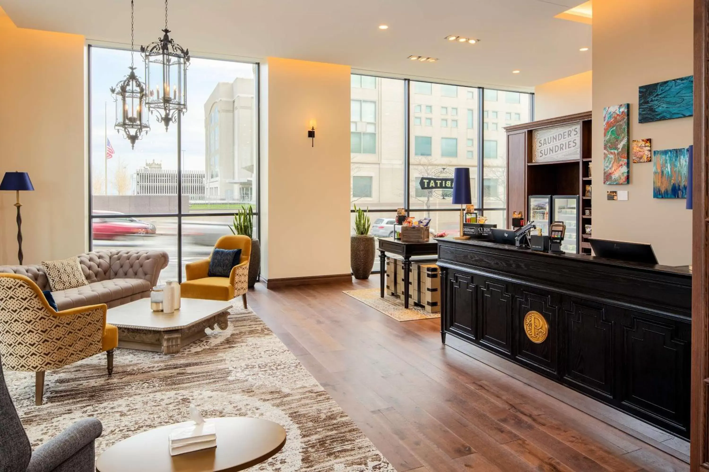 Dining area, Lobby/Reception in The Peregrine Omaha Downtown Curio Collection By Hilton