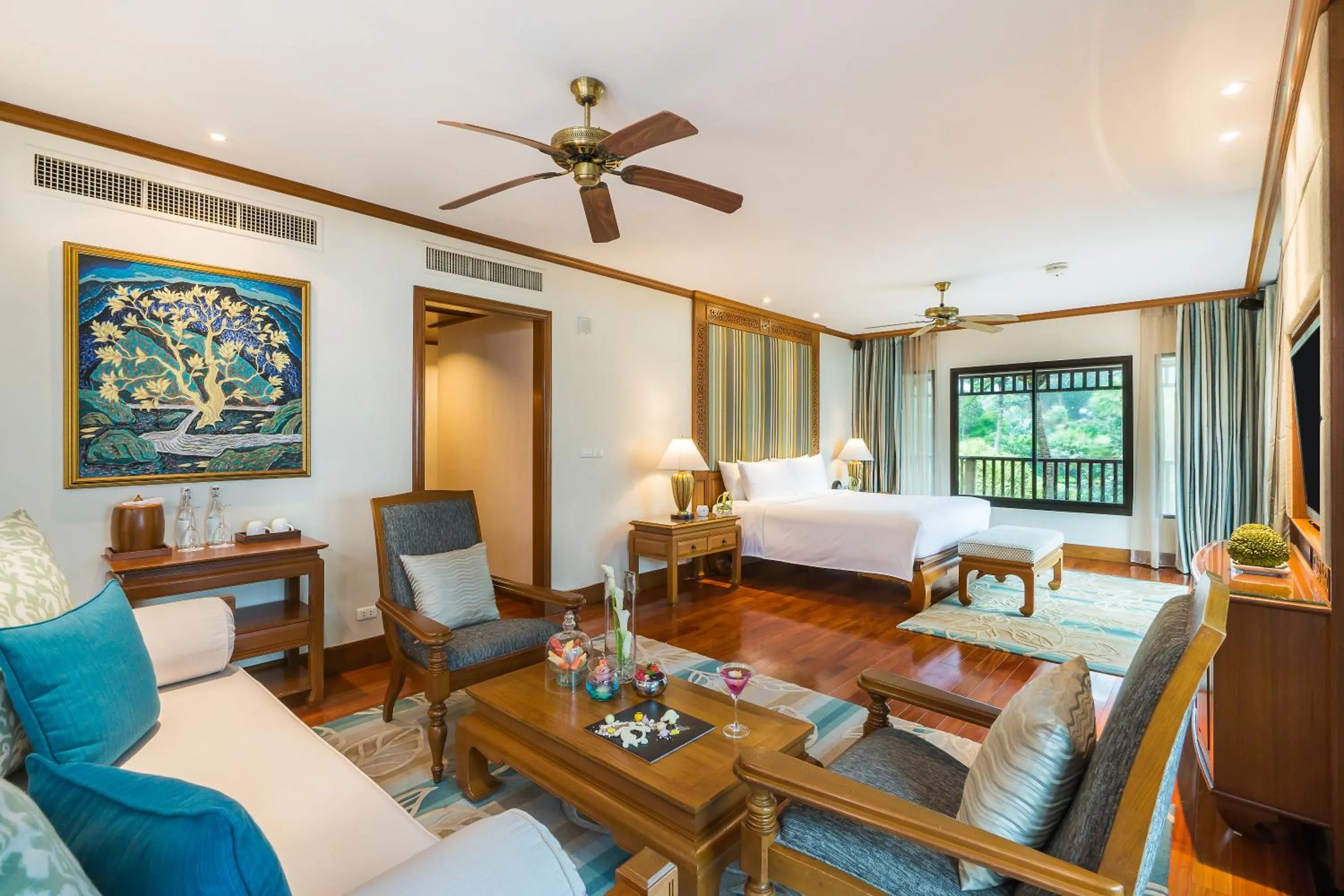 Living room, Bed in JW Marriott Phuket Resort and Spa