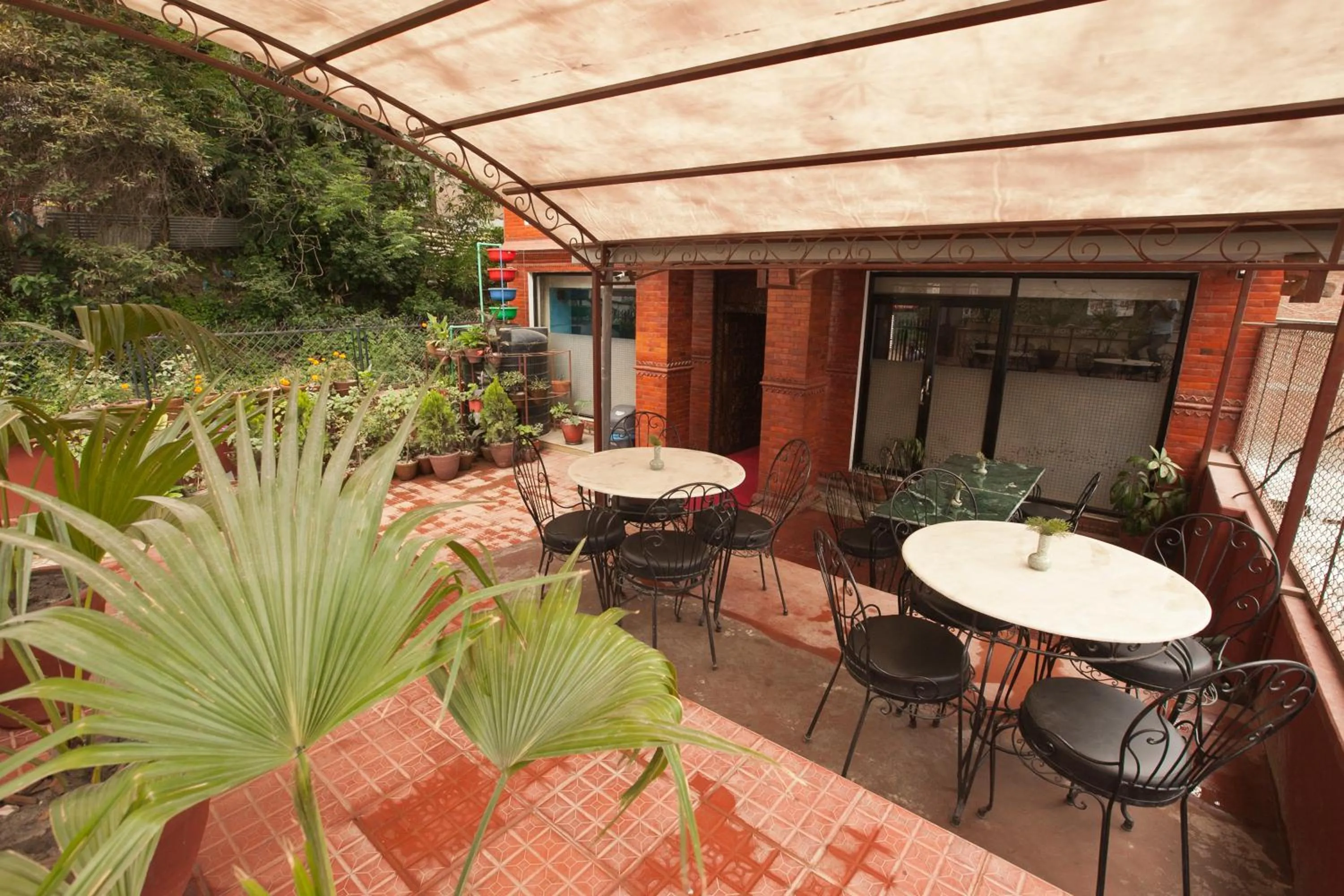 Patio in The Boudha Inn