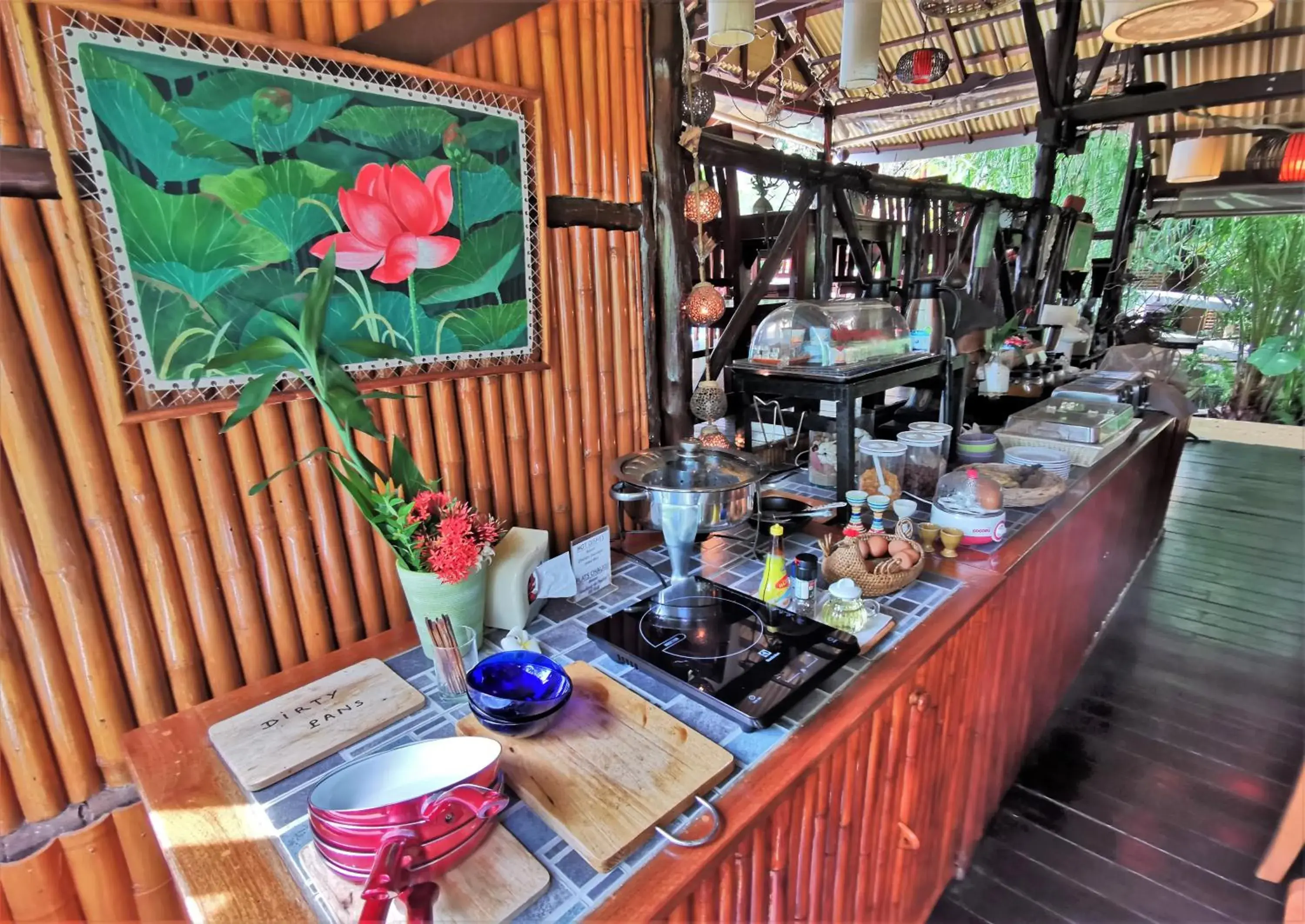 Buffet breakfast in Baan Sukreep Resort