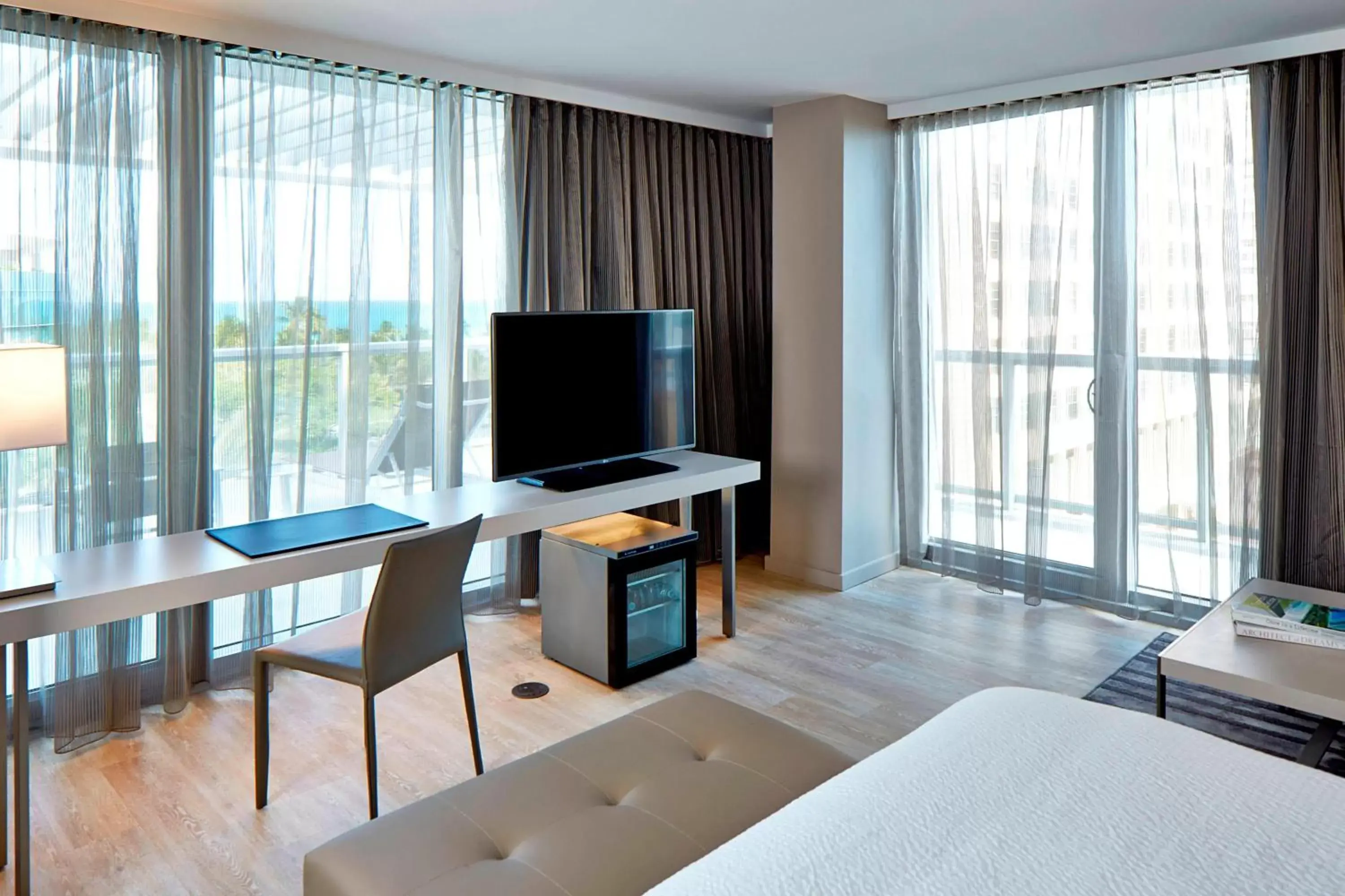 Photo of the whole room, TV/Entertainment Center in AC Hotel by Marriott Miami Beach