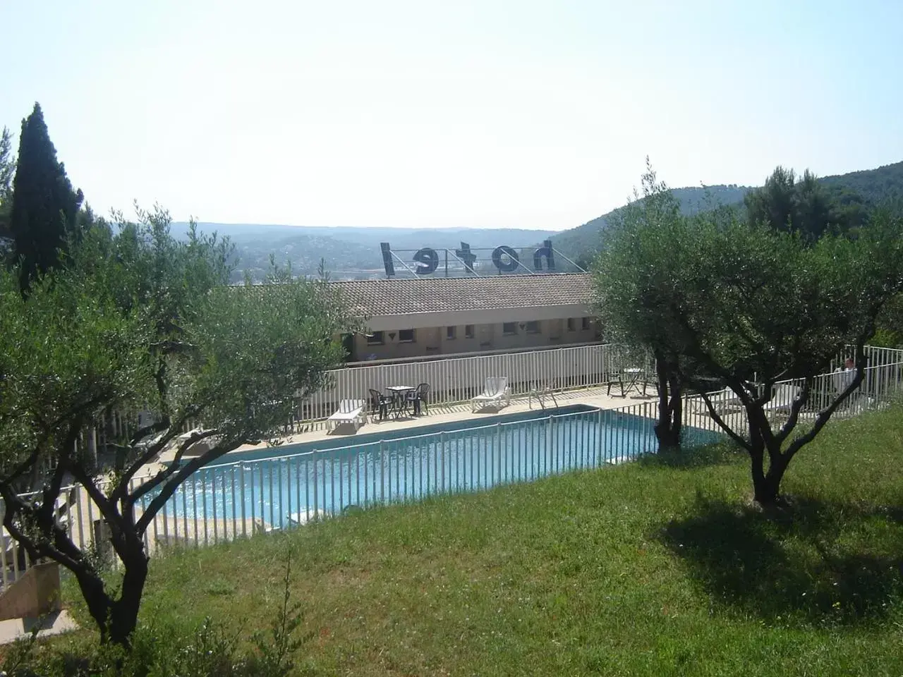 Swimming pool in Logis Hotel Le Col De L'ange