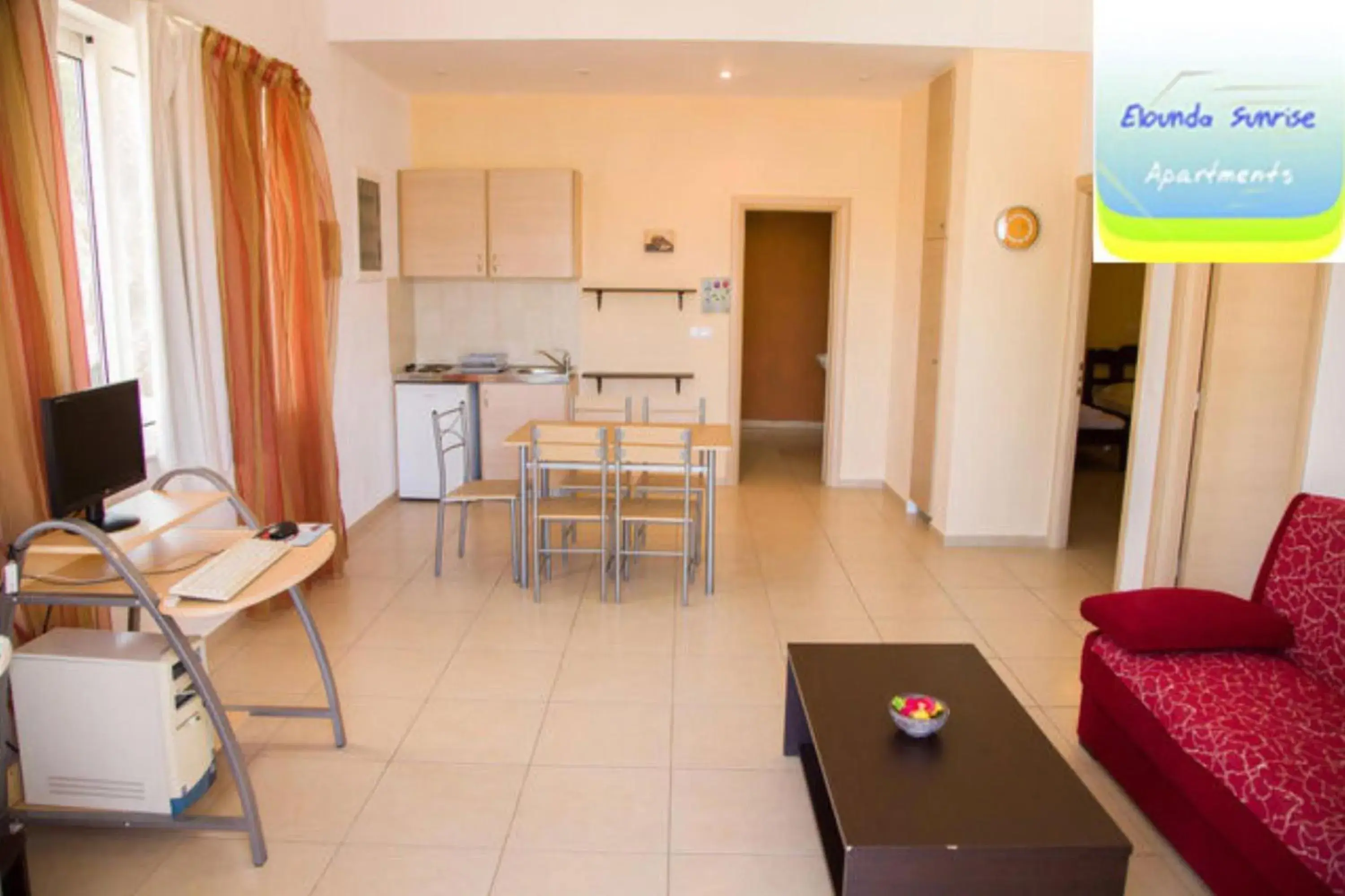 Living room, Dining Area in Elounda Sunrise Apartments