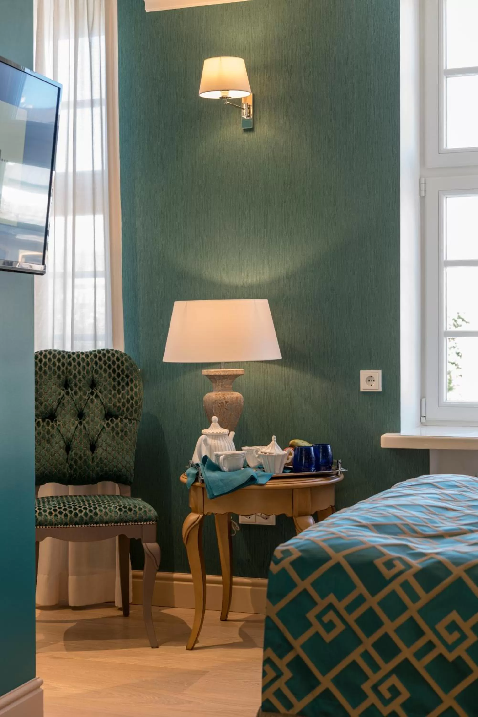 Coffee/tea facilities, Bed in Relais Le Chevalier