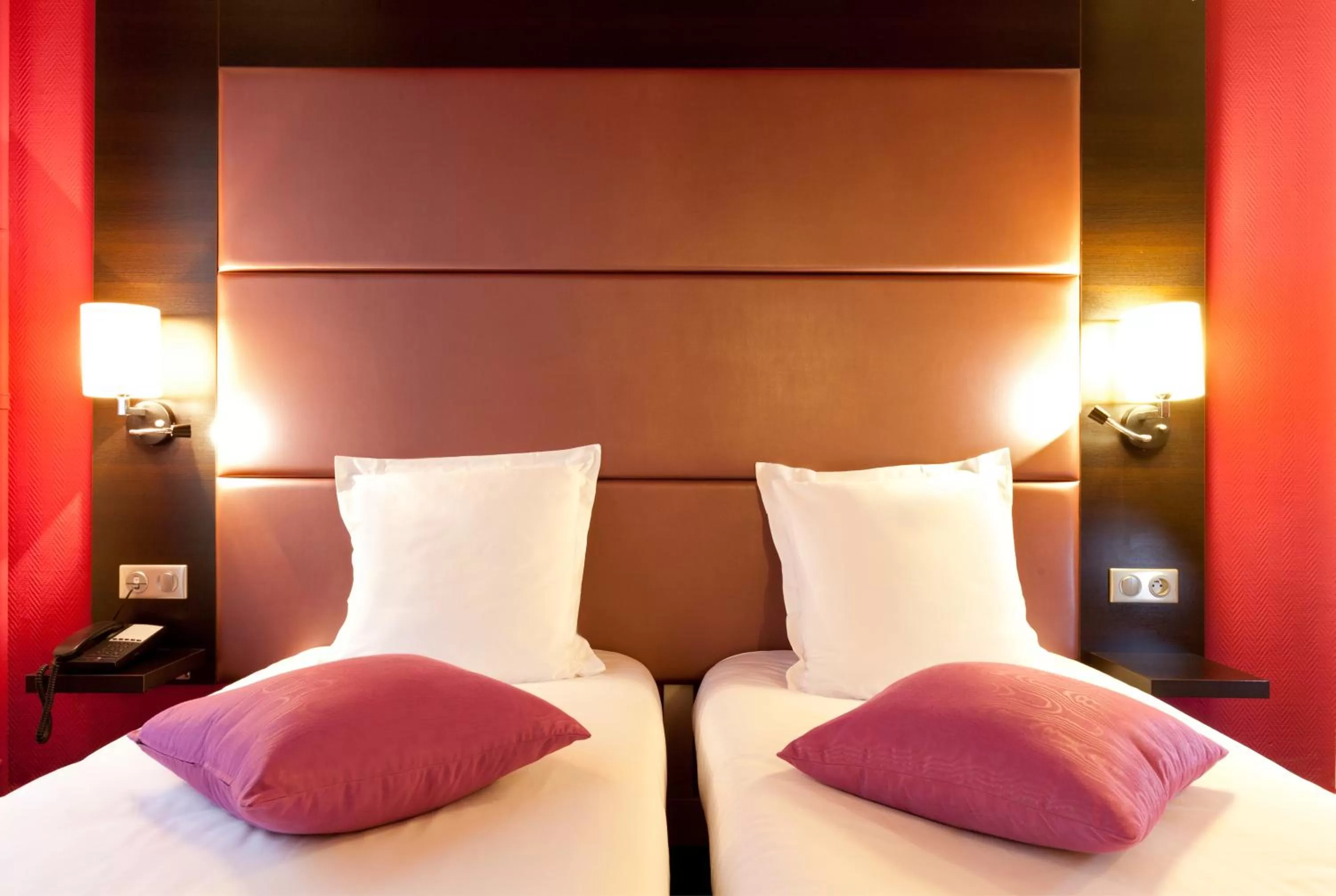 Decorative detail, Bed in Ibis Styles Paris Pigalle Montmartre