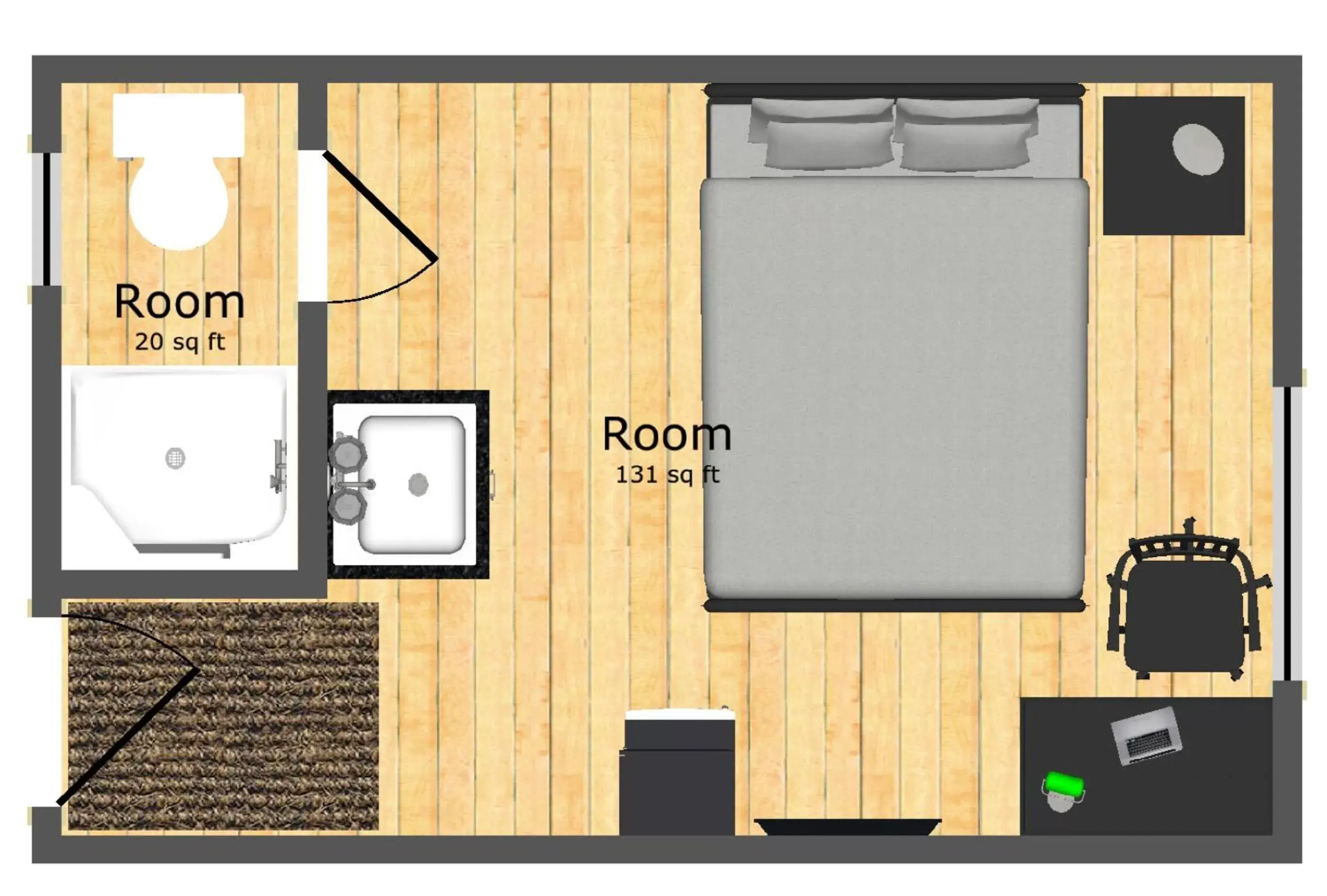 Floor Plan in Wheel Inn Motel