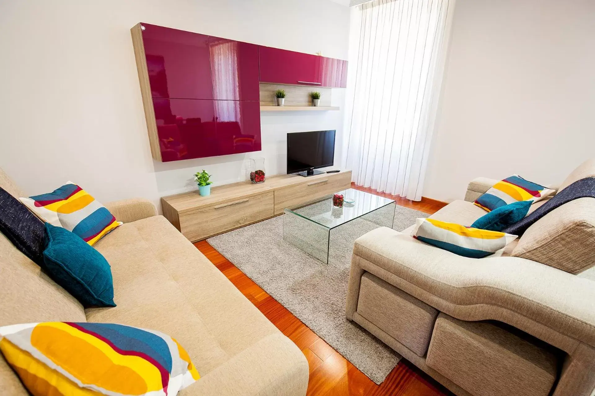 TV and multimedia, Seating Area in Apartamentos Villa Zoila Baiona