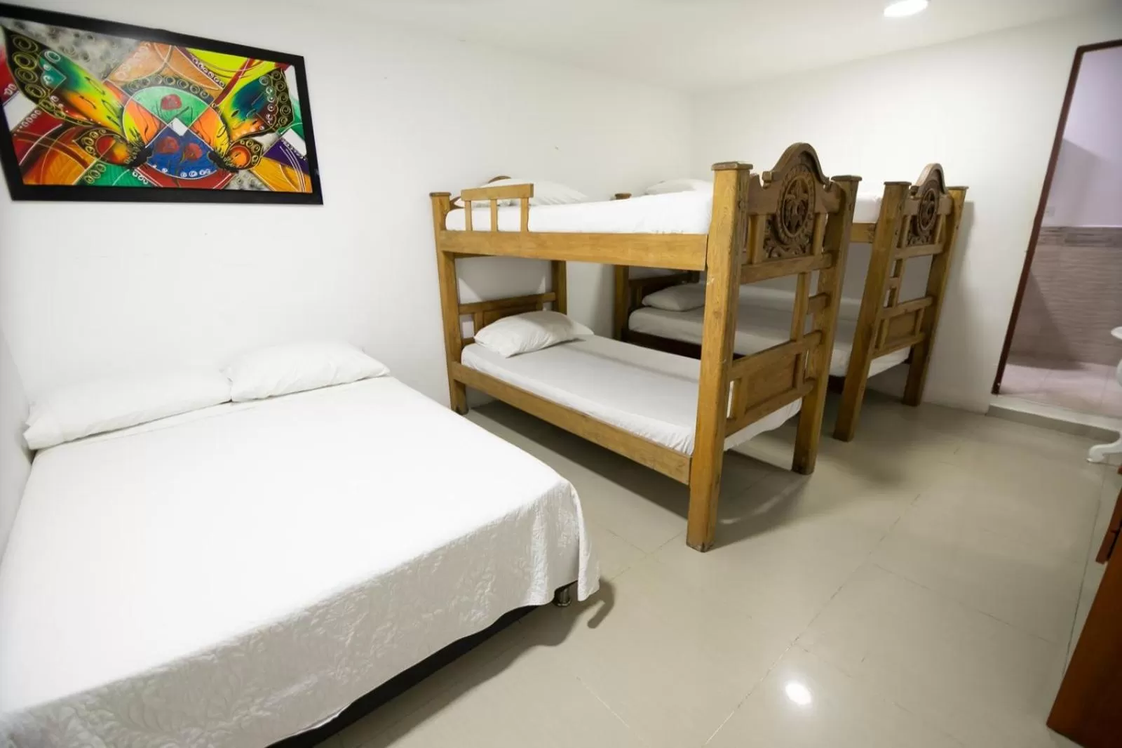 Bed in Hotel La Casona de Getsemani