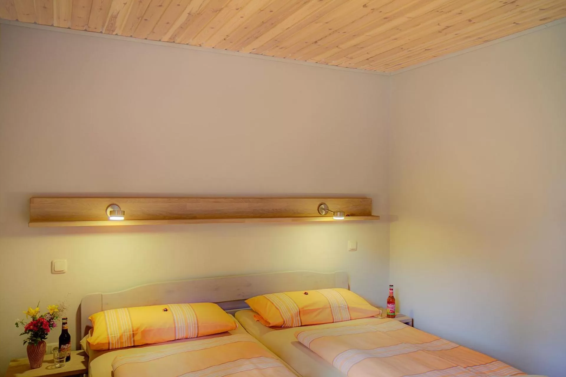 Bed in Biohotel Spöktal